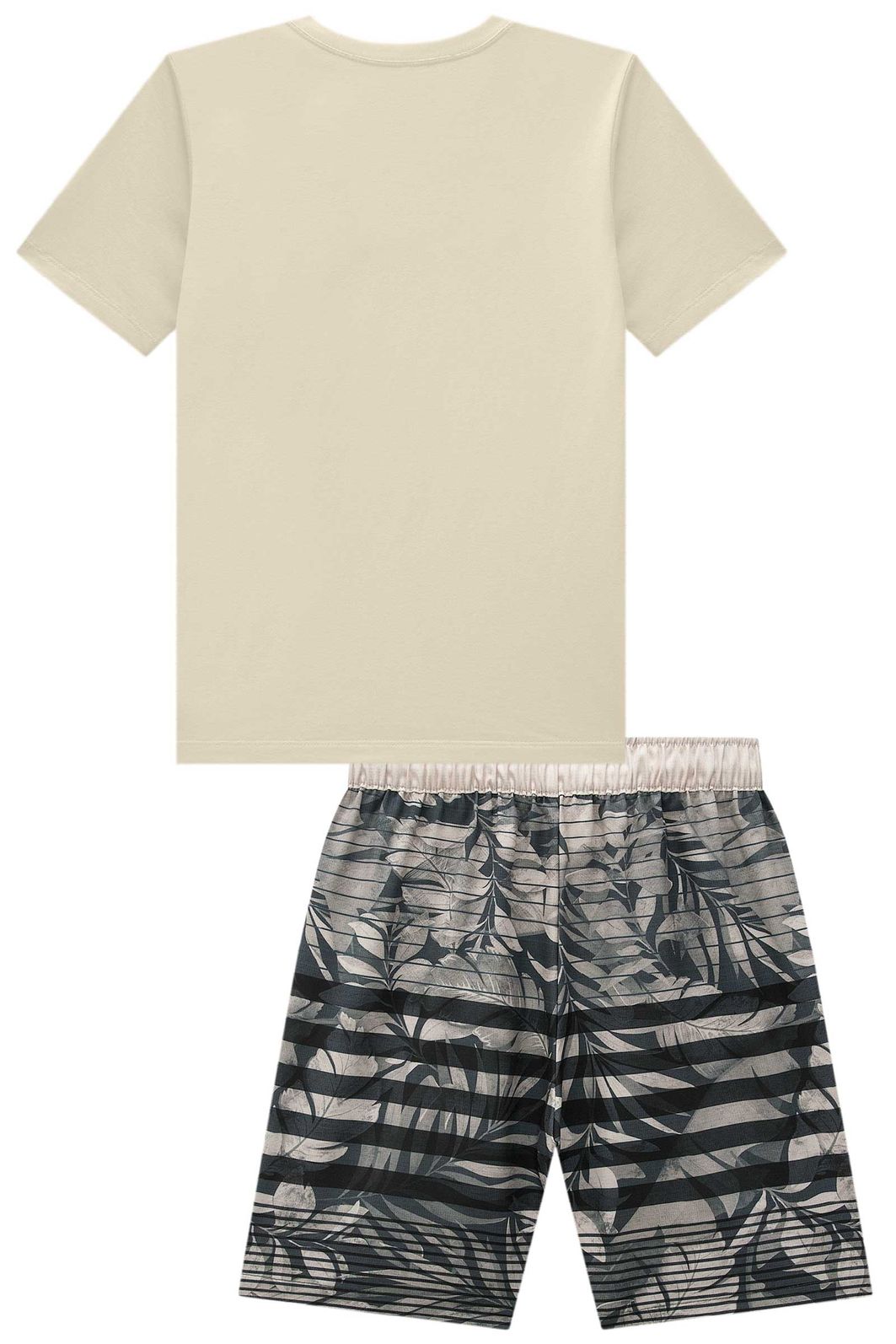 Conjunto de camiseta em meia malha e bermuda em nylon ergonomic com elastano 98847 Johnny Fox Teen Menino Conjunto de camiseta em meia malha e bermuda em nylon ergonomic com elastano 98847 Johnny Fox Teen Menino