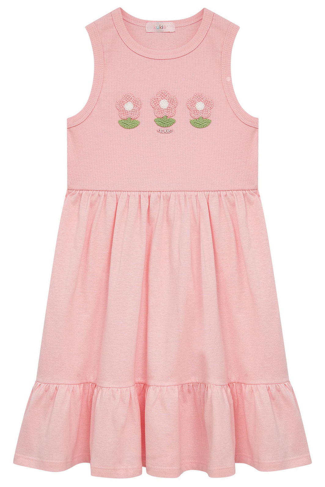 Vestido em canelado liz e meia malha 95084 Kukiê Infantil Menina Vestido em canelado liz e meia malha 95084 Kukiê Infantil Menina