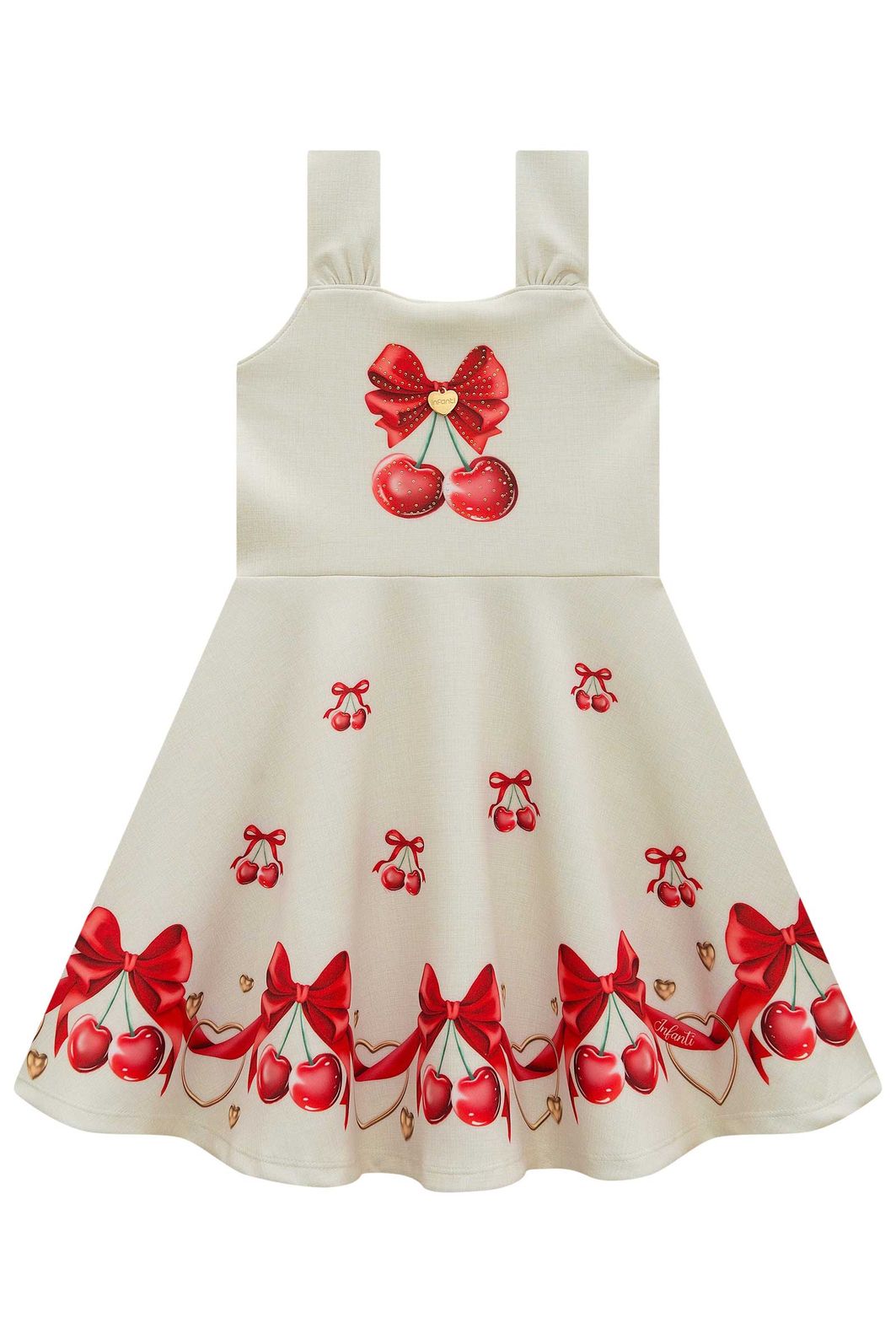 Vestido em fly tech 99138 Infanti Infantil Menina Vestido em fly tech 99138 Infanti Infantil Menina