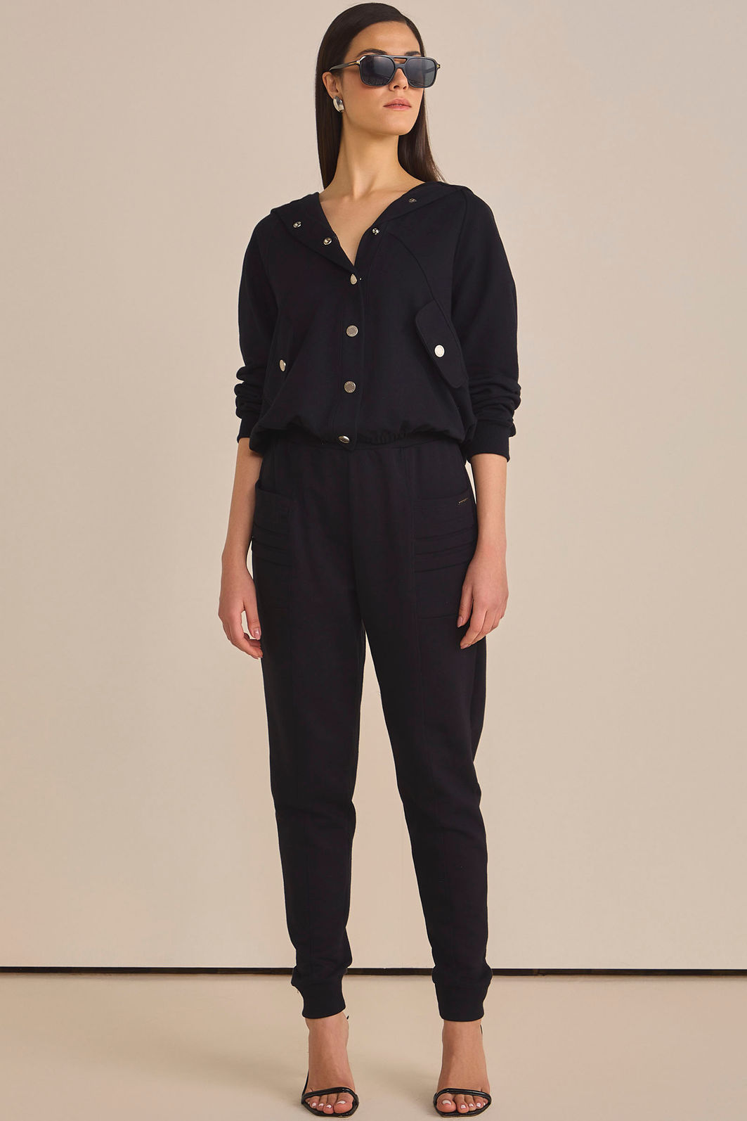 Jaqueta oversized em moletom sem pelúcia 92237 Linzzi