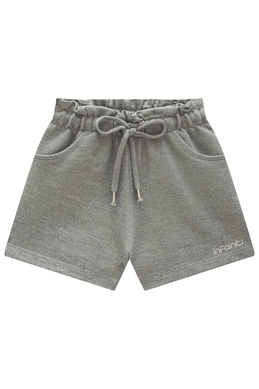 Shorts em moletom sem pelúcia 94374 Infanti Infantil Menina