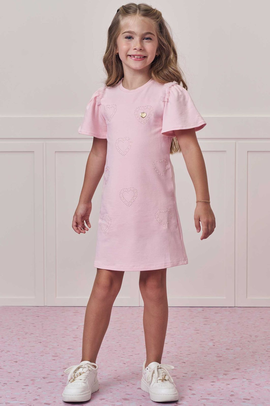Vestido em molevisco 98765 Infanti Infantil Menina Vestido em molevisco 98765 Infanti Infantil Menina