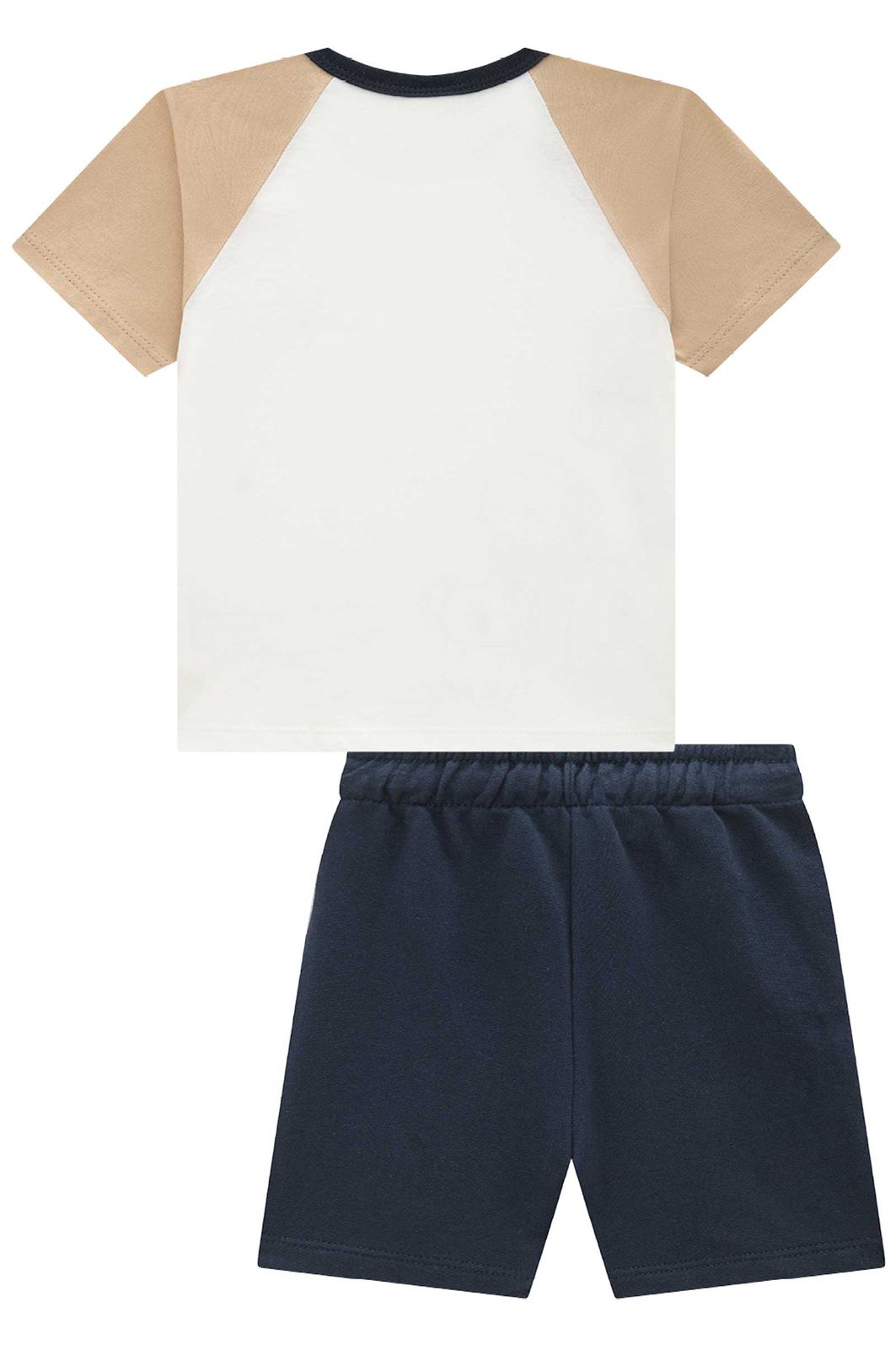 Conjunto de camiseta em meia malha e bermuda em moletom sem pelúcia 97204 LucBoo Bebê Menino Conjunto de camiseta em meia malha e bermuda em moletom sem pelúcia 97204 LucBoo Bebê Menino