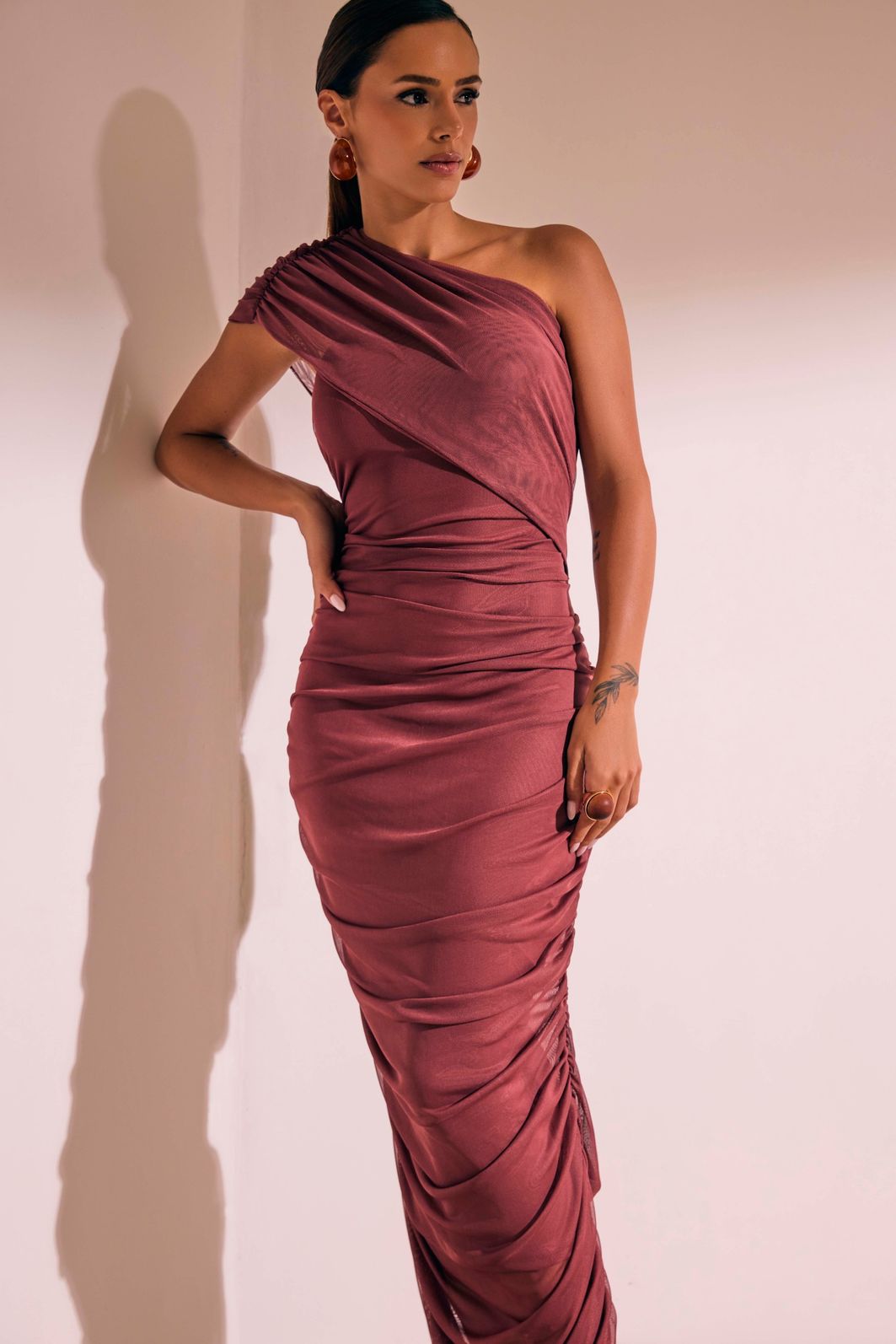 Vestido maxi midi em tule com elastano 99286 Linzzi Vestido maxi midi em tule com elastano 99286 Linzzi