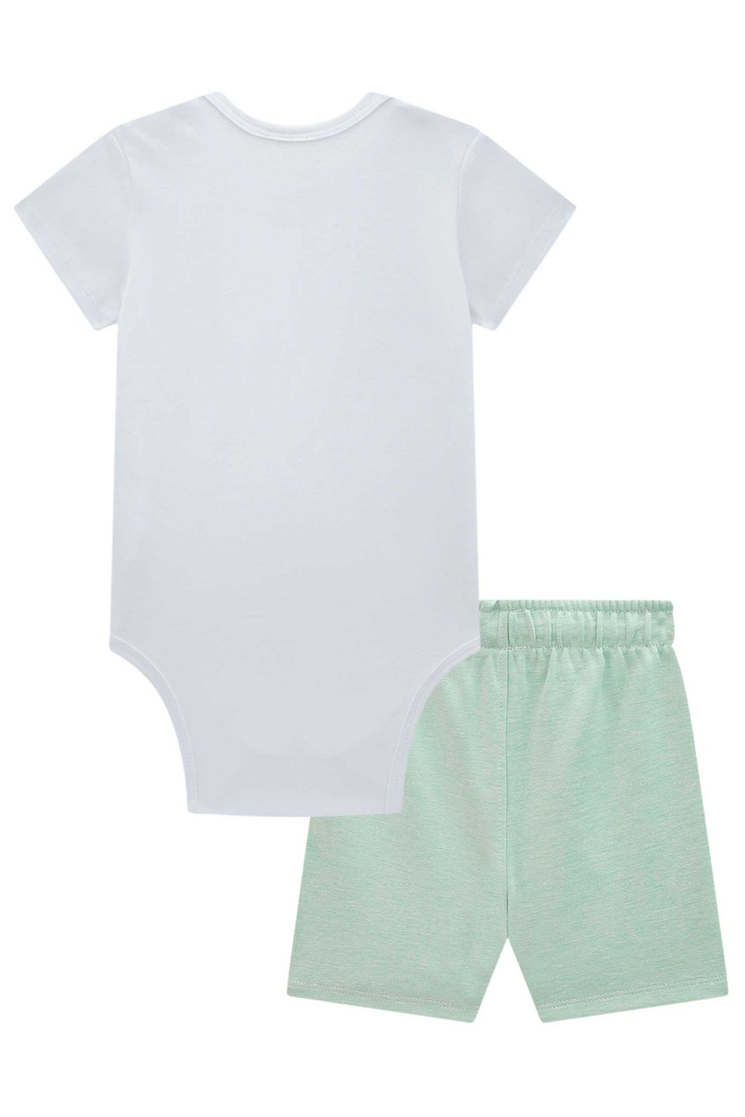 Conjunto de body em ribana 1x1 e bermuda em malha alfaiataria com elastano 98019 LucBoo Bebê Menino Conjunto de body em ribana 1x1 e bermuda em malha alfaiataria com elastano 98019 LucBoo Bebê Menino