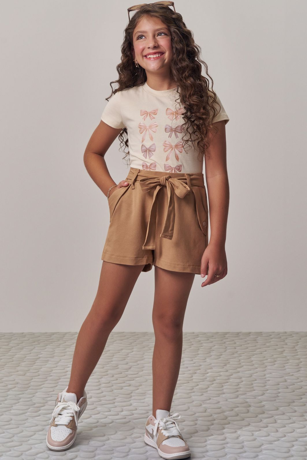 Conjunto de blusa em cotton e shorts em molevisco 98664 Lilimoon Teen Menina Conjunto de blusa em cotton e shorts em molevisco 98664 Lilimoon Teen Menina