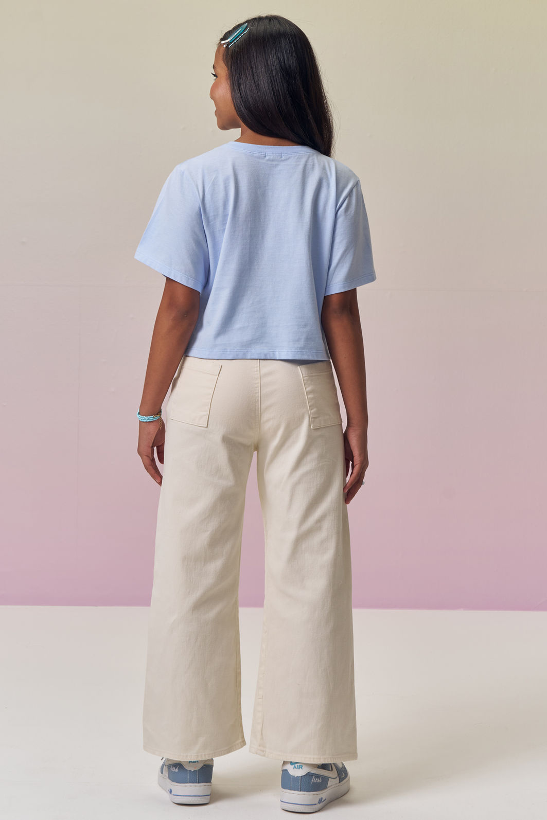 Calça mariner em sarja com elastano 95002 Vic Teen Menina Calça mariner em sarja com elastano 95002 Vic Teen Menina