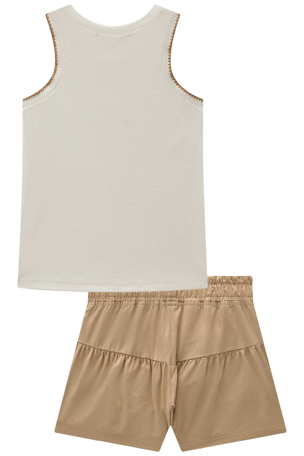Conjunto de regata em canelado liz e shorts em linho santorine com elastano 99339 Lilimoon Teen Menina Conjunto de regata em canelado liz e shorts em linho santorine com elastano 99339 Lilimoon Teen Menina