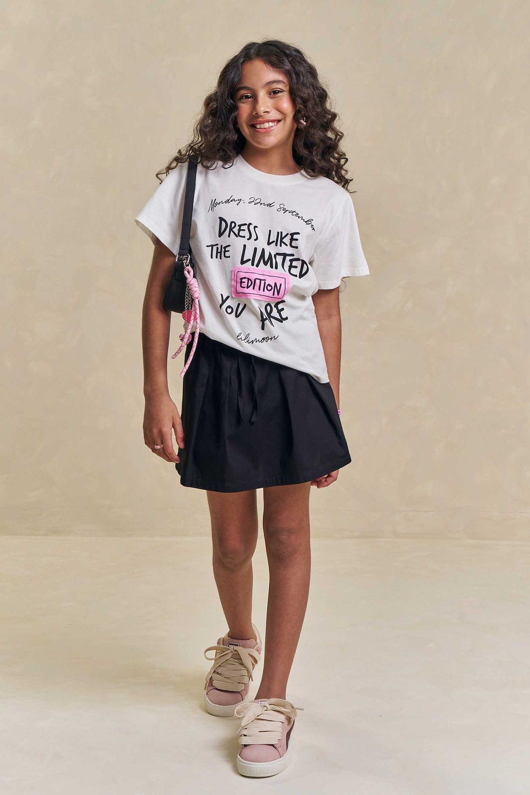 Camiseta comfy em meia malha 94891 Lilimoon Teen Menina Camiseta comfy em meia malha 94891 Lilimoon Teen Menina