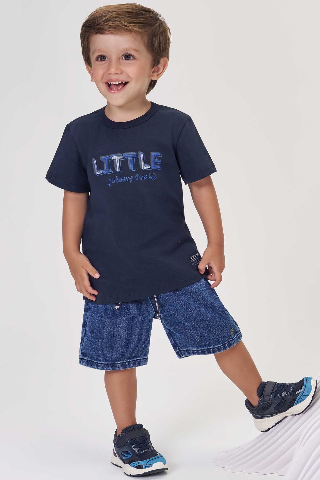Bermuda em jeans squash com elastano 99263 Johnny Fox Teen Menino Bermuda em jeans squash com elastano 99263 Johnny Fox Teen Menino