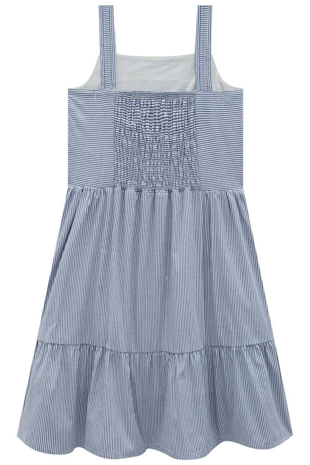 Vestido em tricoline fio tinto com elastano 95363 Vic Teen Menina Vestido em tricoline fio tinto com elastano 95363 Vic Teen Menina
