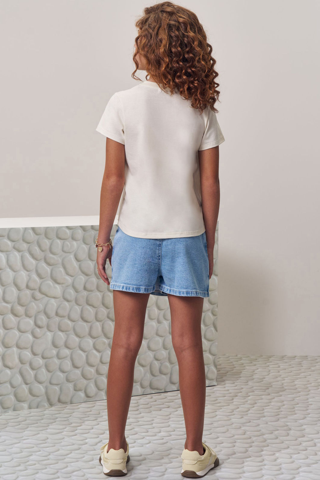 Short saia em jeans com elastano 98603 Lilimoon Teen Menina