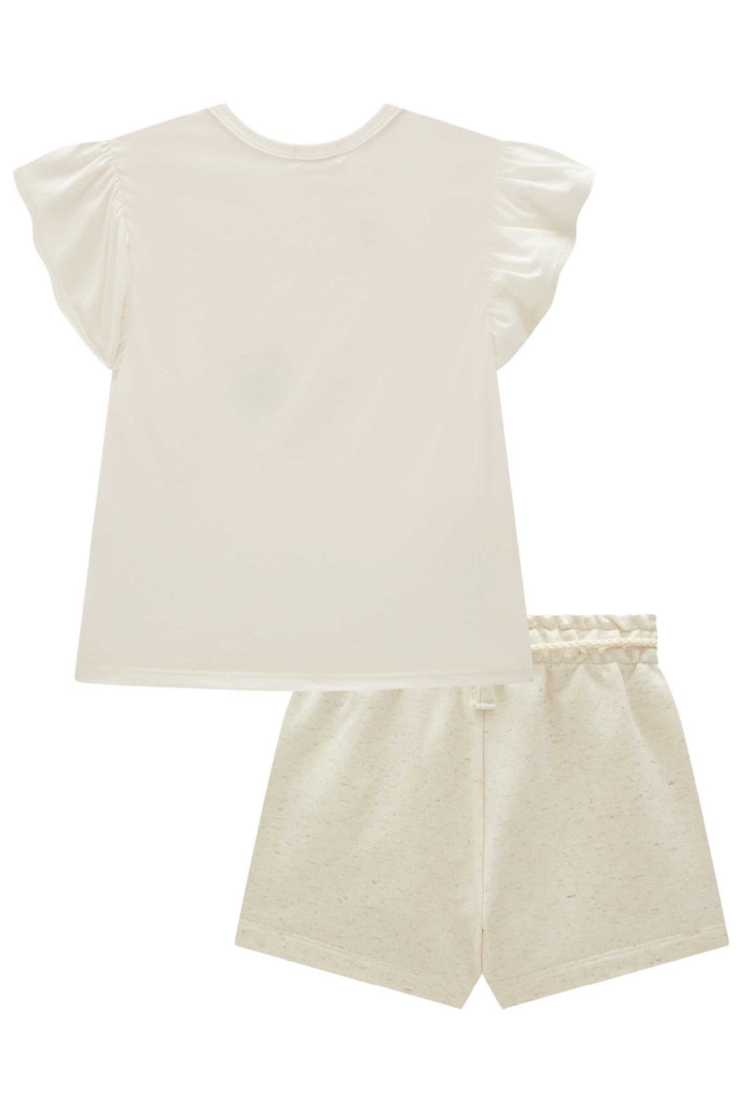 Conjunto de blusa em meia malha e short saia em moletom sem pelúcia 99586 Kukiê Infantil Menina Conjunto de blusa em meia malha e short saia em moletom sem pelúcia 99586 Kukiê Infantil Menina