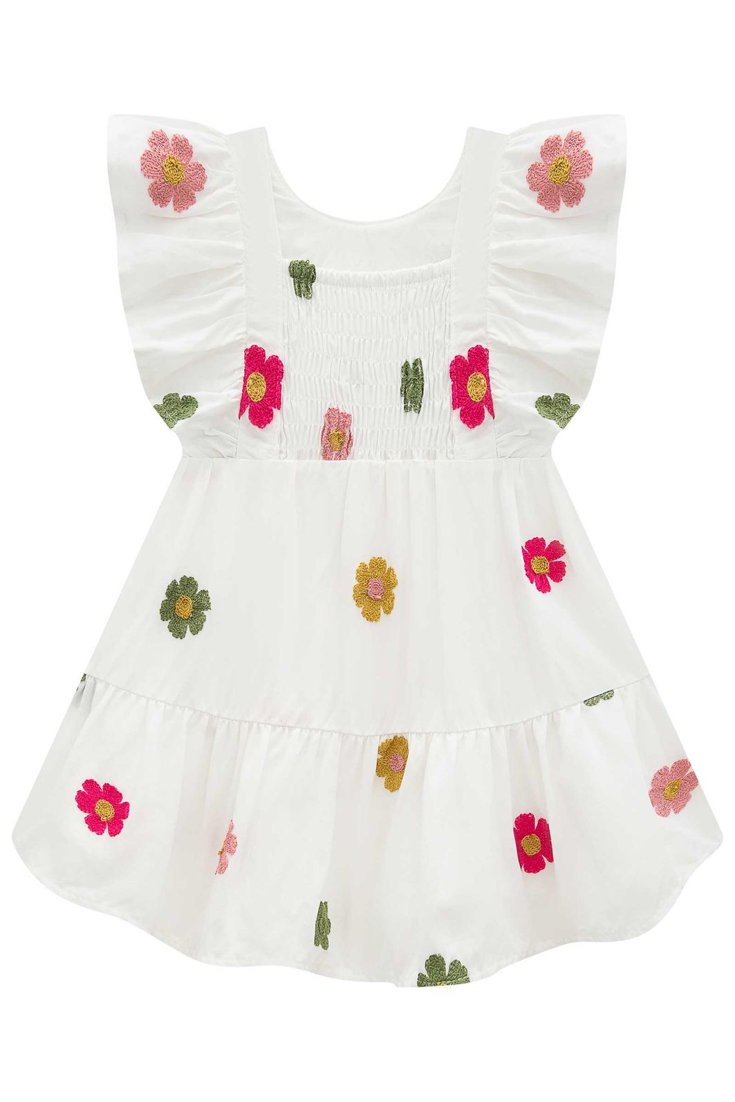 Vestido em viscose bordado 96581 Infanti Infantil Menina Vestido em viscose bordado 96581 Infanti Infantil Menina