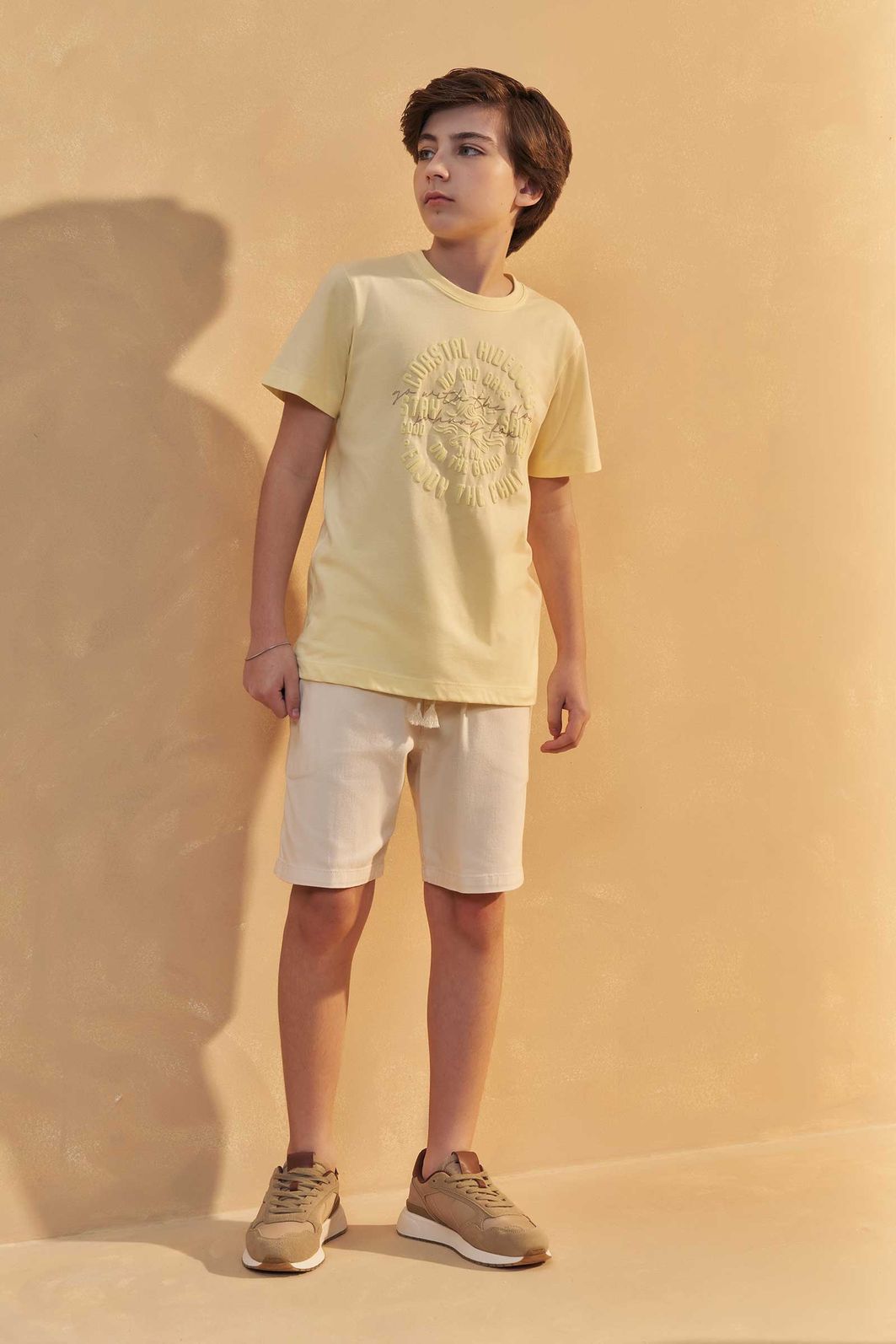 Bermuda em sarja stretch com elastano 96375 Johnny Fox Teen Menino Bermuda em sarja stretch com elastano 96375 Johnny Fox Teen Menino
