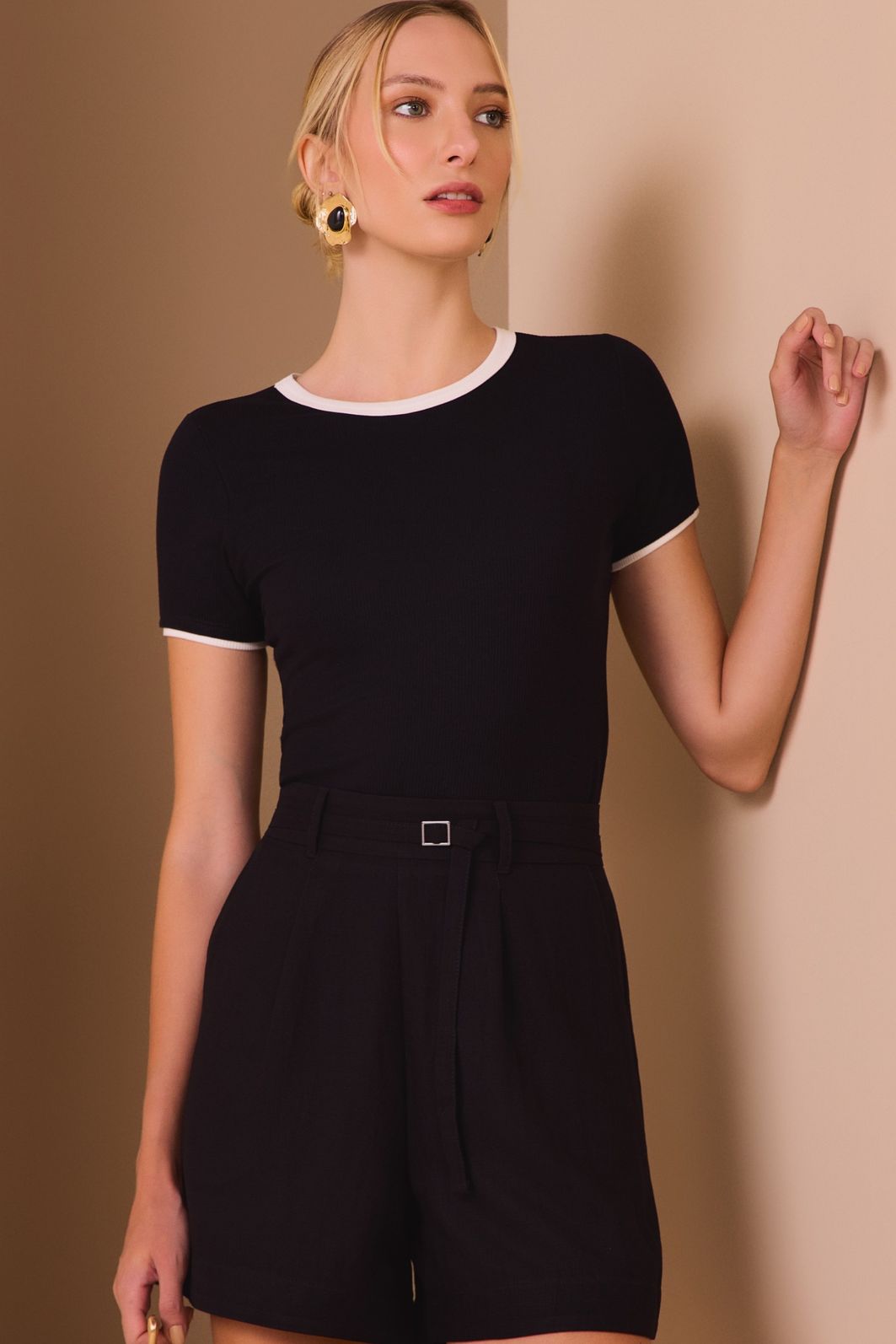 Blusa em ribana premium canelada 98087 Linzzi Blusa em ribana premium canelada 98087 Linzzi