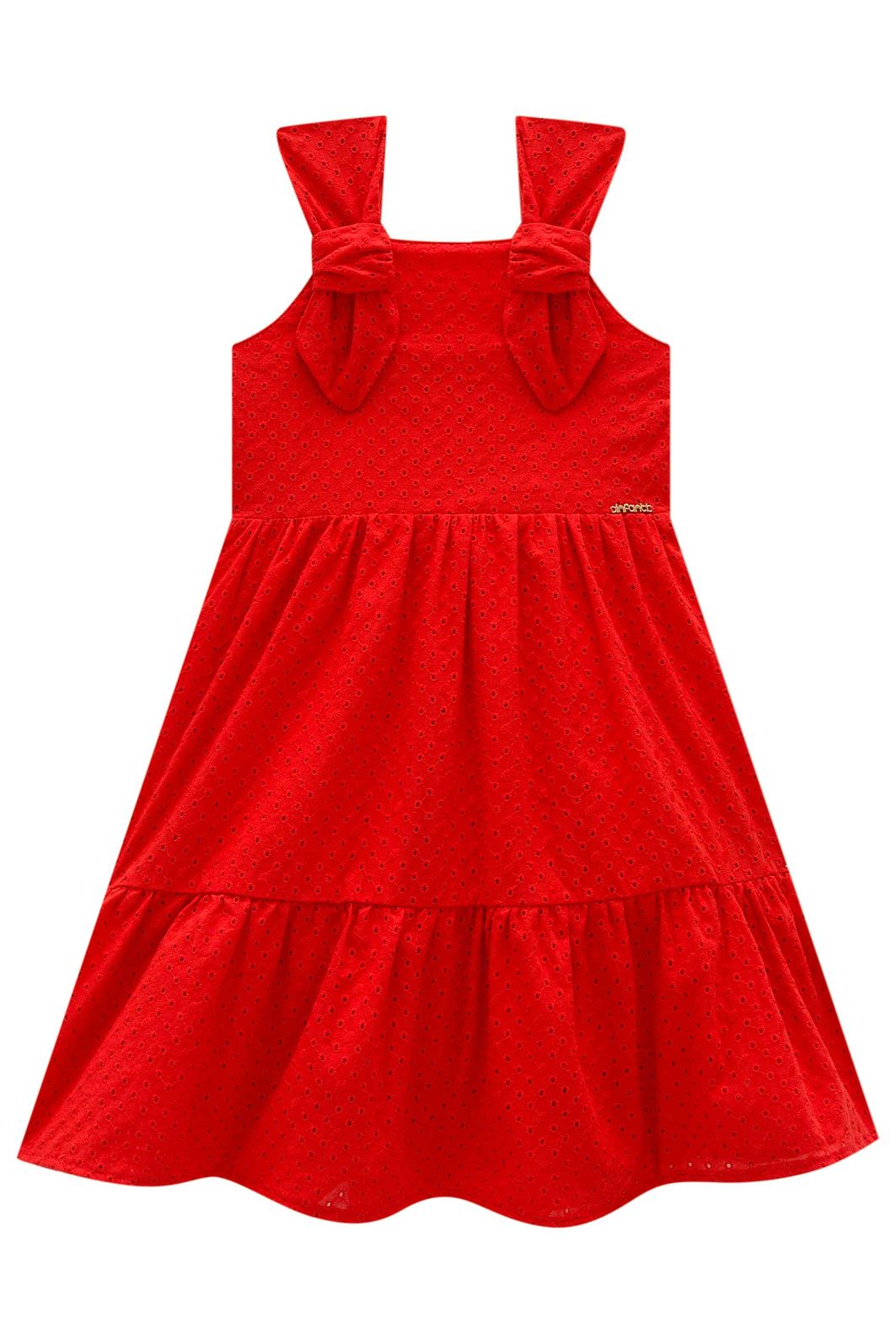 Vestido em laise bordada 98079 Infanti Infantil Menina