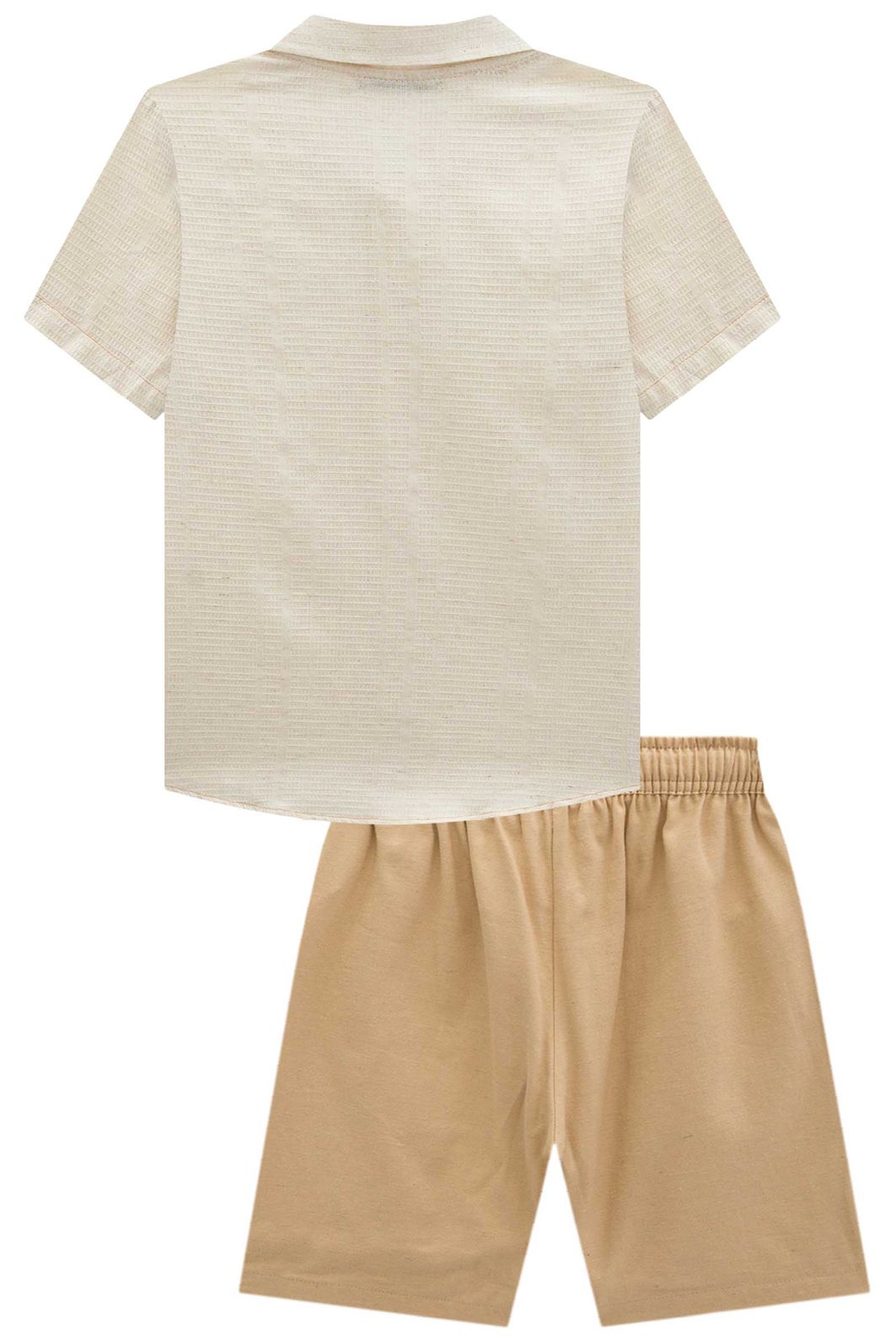 Conjunto de camisa em linho cierro e bermuda em linho santorine com elastano 99031 LucBoo Infantil Menino Conjunto de camisa em linho cierro e bermuda em linho santorine com elastano 99031 LucBoo Infantil Menino