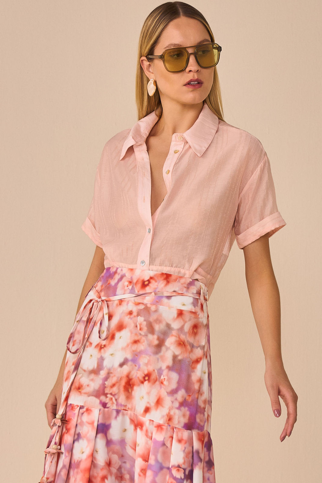 Camisa em tecido tencel premium 97362 Linzzi Camisa em tecido tencel premium 97362 Linzzi
