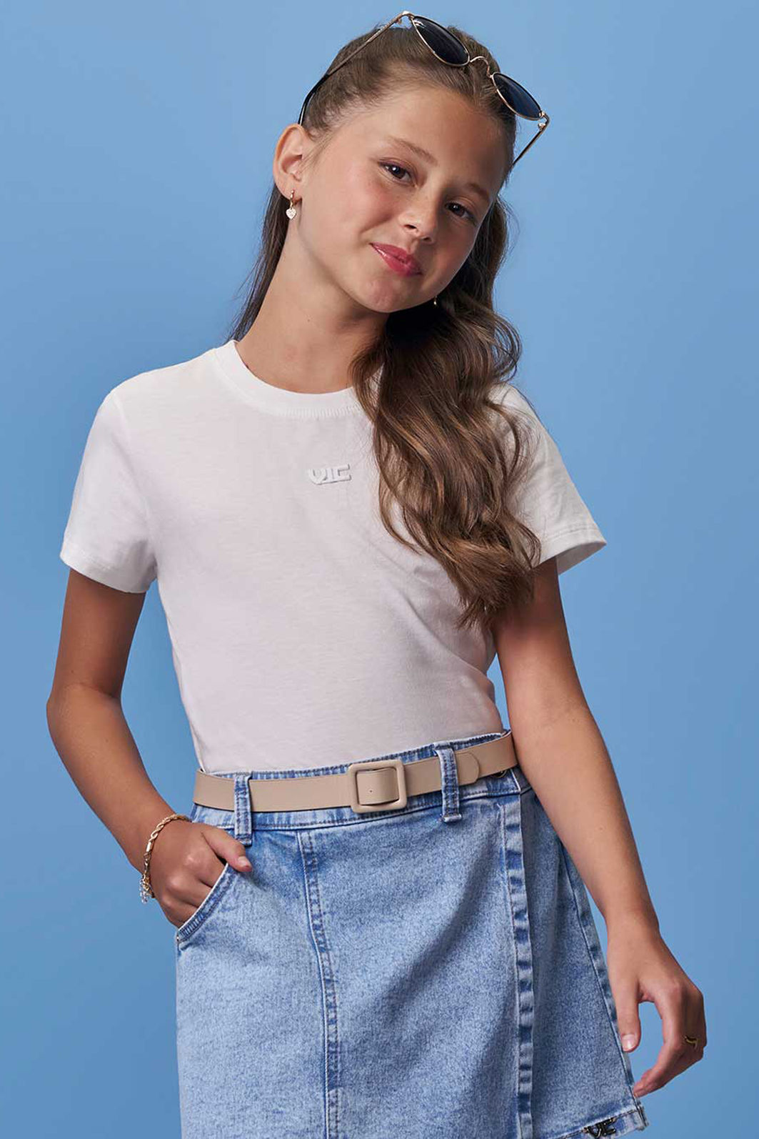 Blusa em meia malha 99095 Vic Teen Menina Blusa em meia malha 99095 Vic Teen Menina