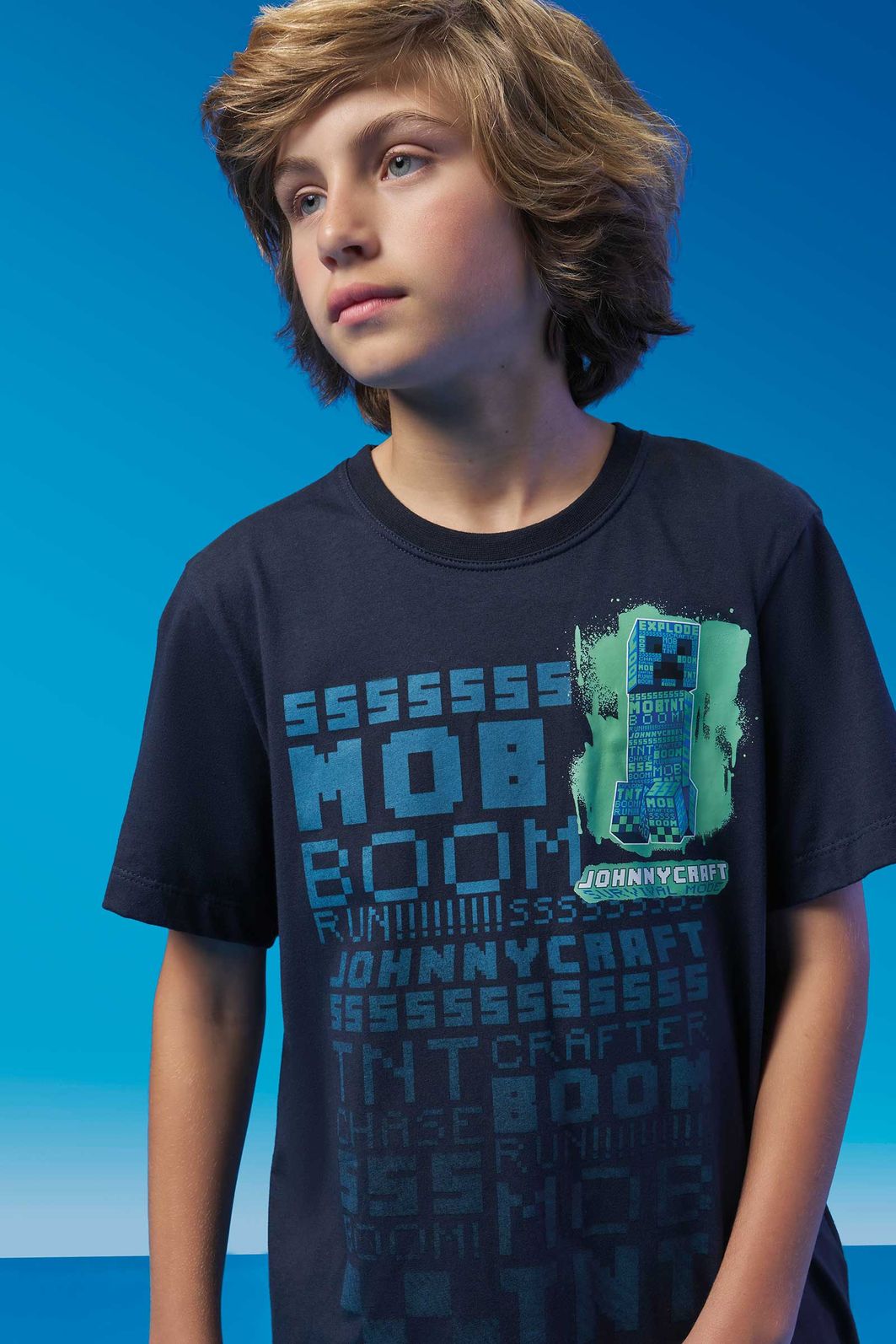 Camiseta em meia malha 94278 Johnny Fox Teen Menino Camiseta em meia malha 94278 Johnny Fox Teen Menino