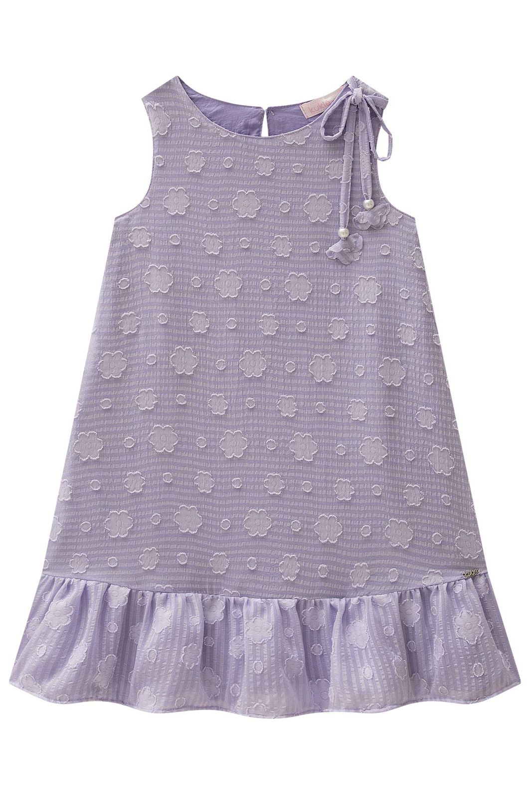 Vestido em chiffon flores 99393 Kukiê Infantil Menina