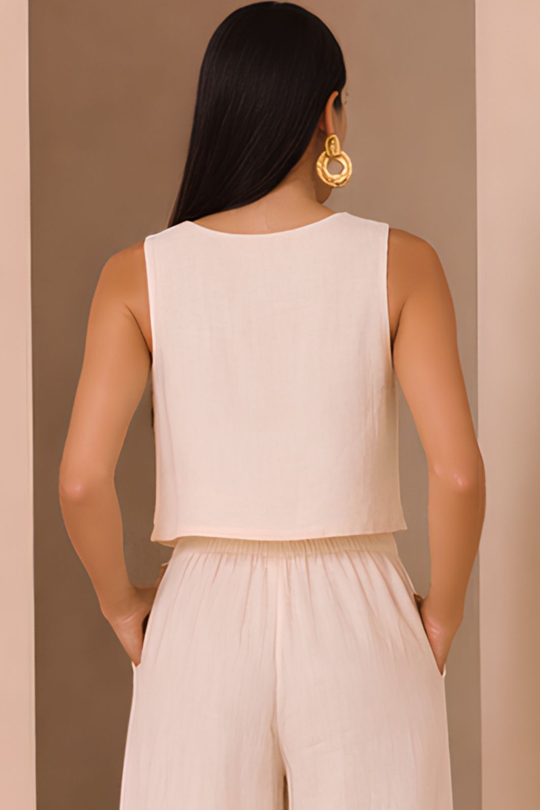 Colete em blend de viscose rayon premium 98334 Linzzi Colete em blend de viscose rayon premium 98334 Linzzi