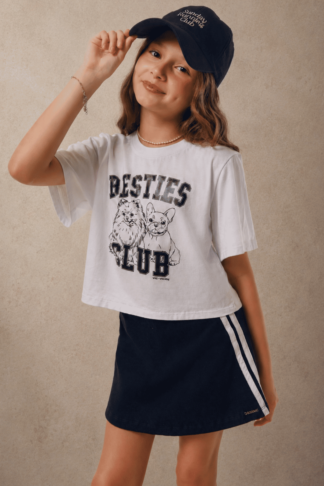 Conjunto de blusa em meia malha e saia em soft line com shorts embutido 96912 Vic Teen Menina Conjunto de blusa em meia malha e saia em soft line com shorts embutido 96912 Vic Teen Menina