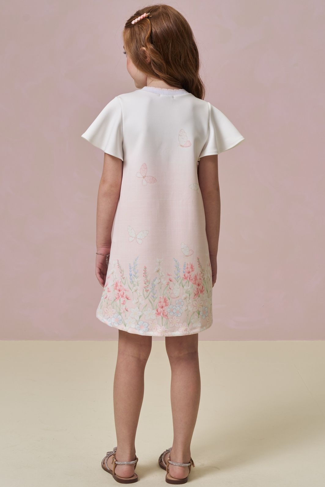 Vestido em fly tech 95832 Infanti Infantil Menina Vestido em fly tech 95832 Infanti Infantil Menina
