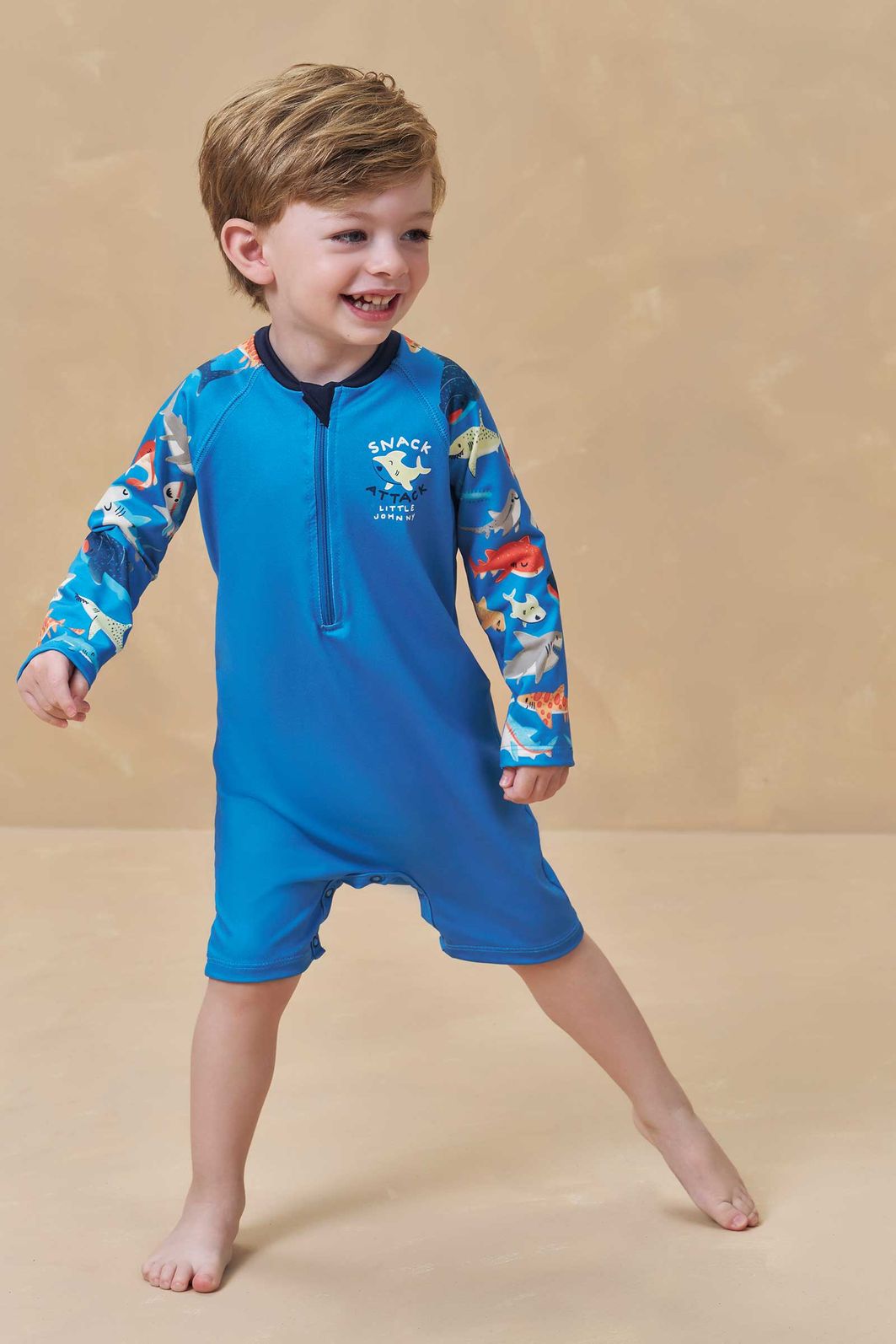 Macacão em malha uv dry com proteção UV50+ 95741 Johnny Fox Bebê Menino Macacão em malha uv dry com proteção UV50+ 95741 Johnny Fox Bebê Menino