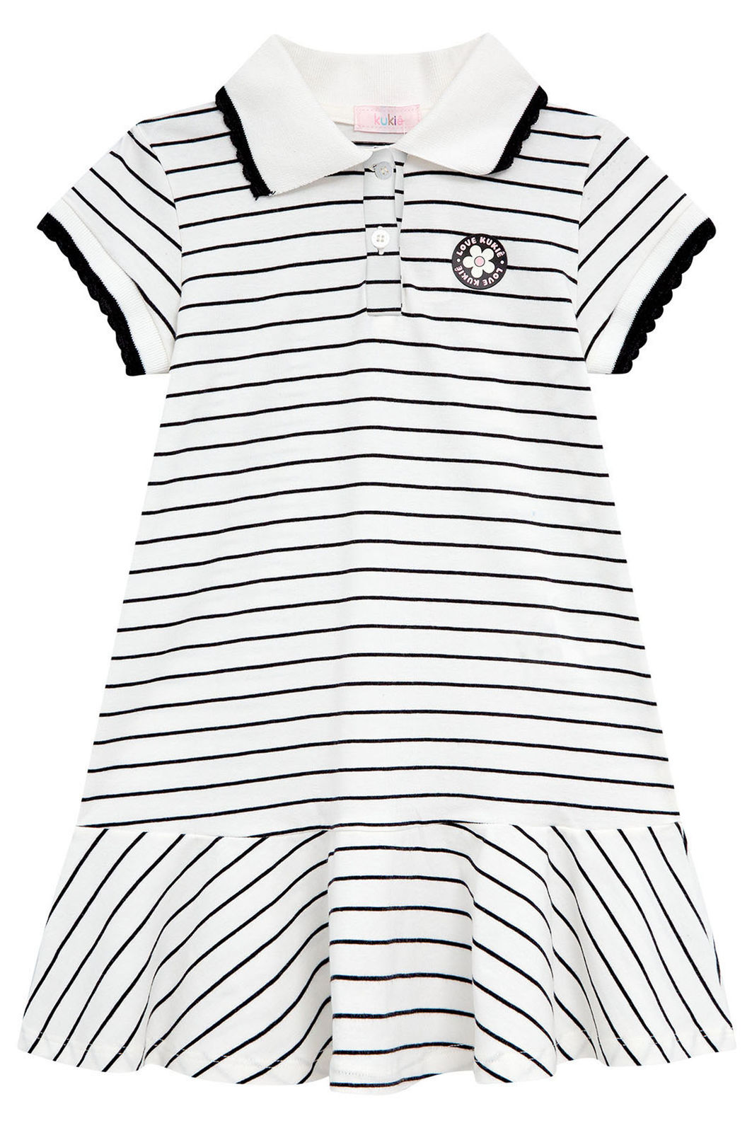 Vestido em cotton fio tinto 95327 Kukiê Infantil Menina Vestido em cotton fio tinto 95327 Kukiê Infantil Menina