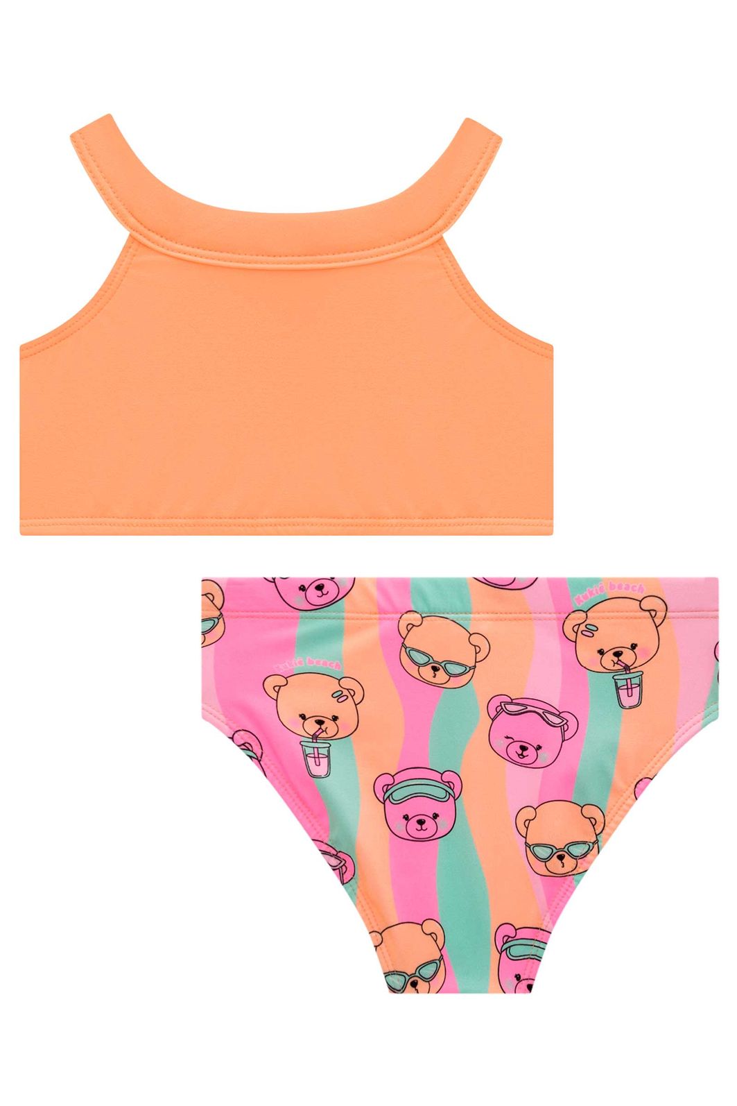 Biquíni em malha com proteção UV50+ 99283 Kukiê Infantil Menina Biquíni em malha com proteção UV50+ 99283 Kukiê Infantil Menina
