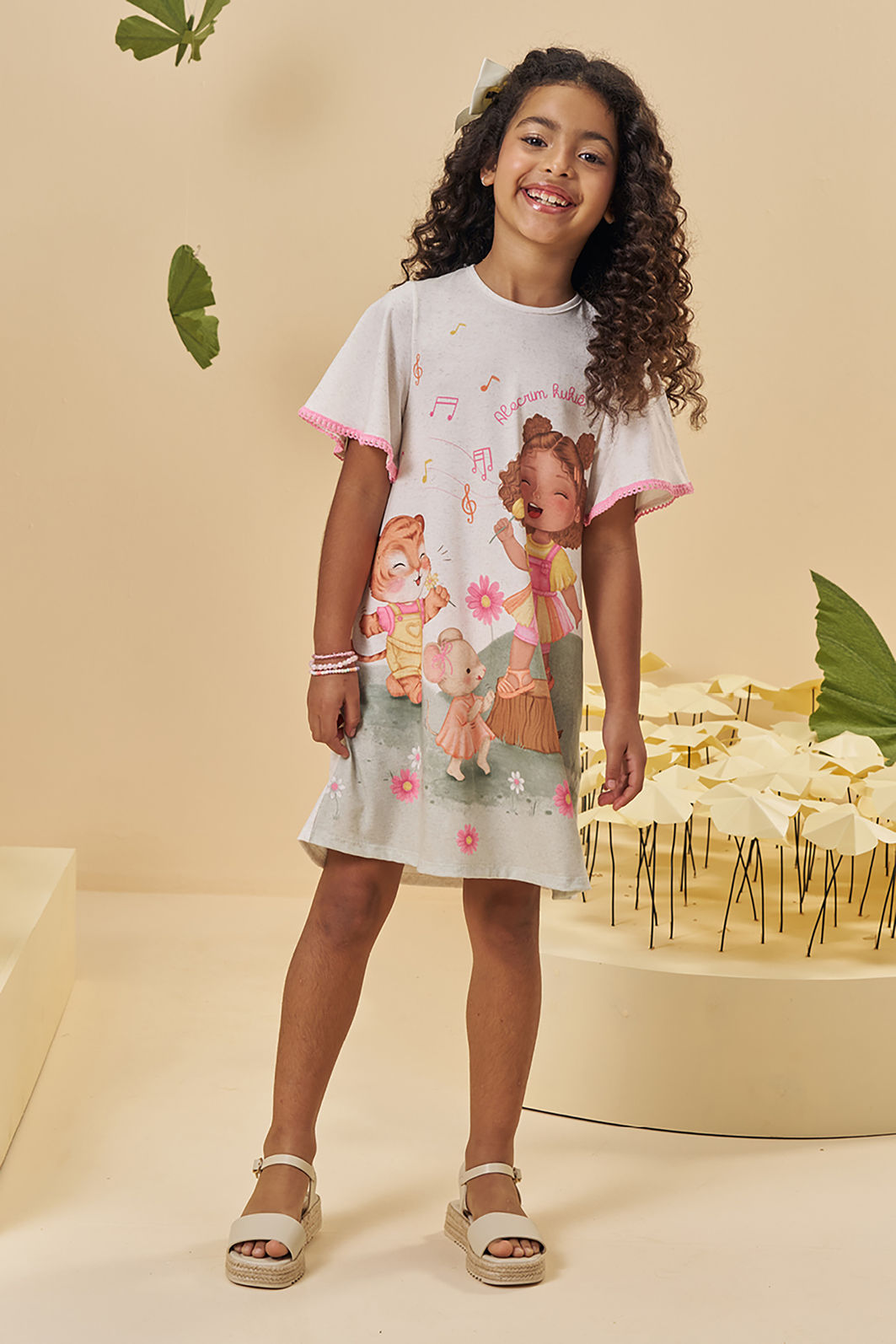 Vestido em malha fresh 94258 Kukiê Infantil Menina Vestido em malha fresh 94258 Kukiê Infantil Menina