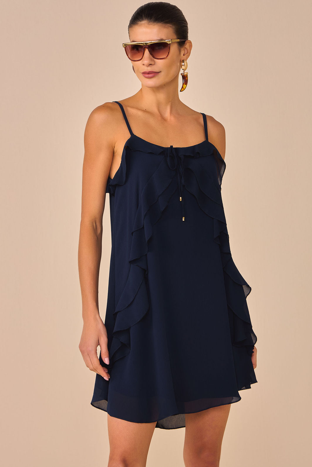 Vestido de alça em chiffon 96825 Linzzi Vestido de alça em chiffon 96825 Linzzi