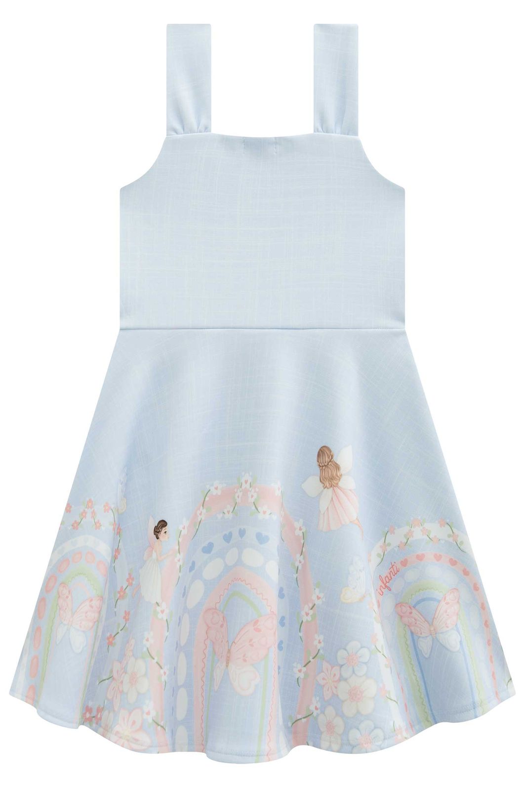 Vestido em fly tech 95861 Infanti Infantil Menina Vestido em fly tech 95861 Infanti Infantil Menina