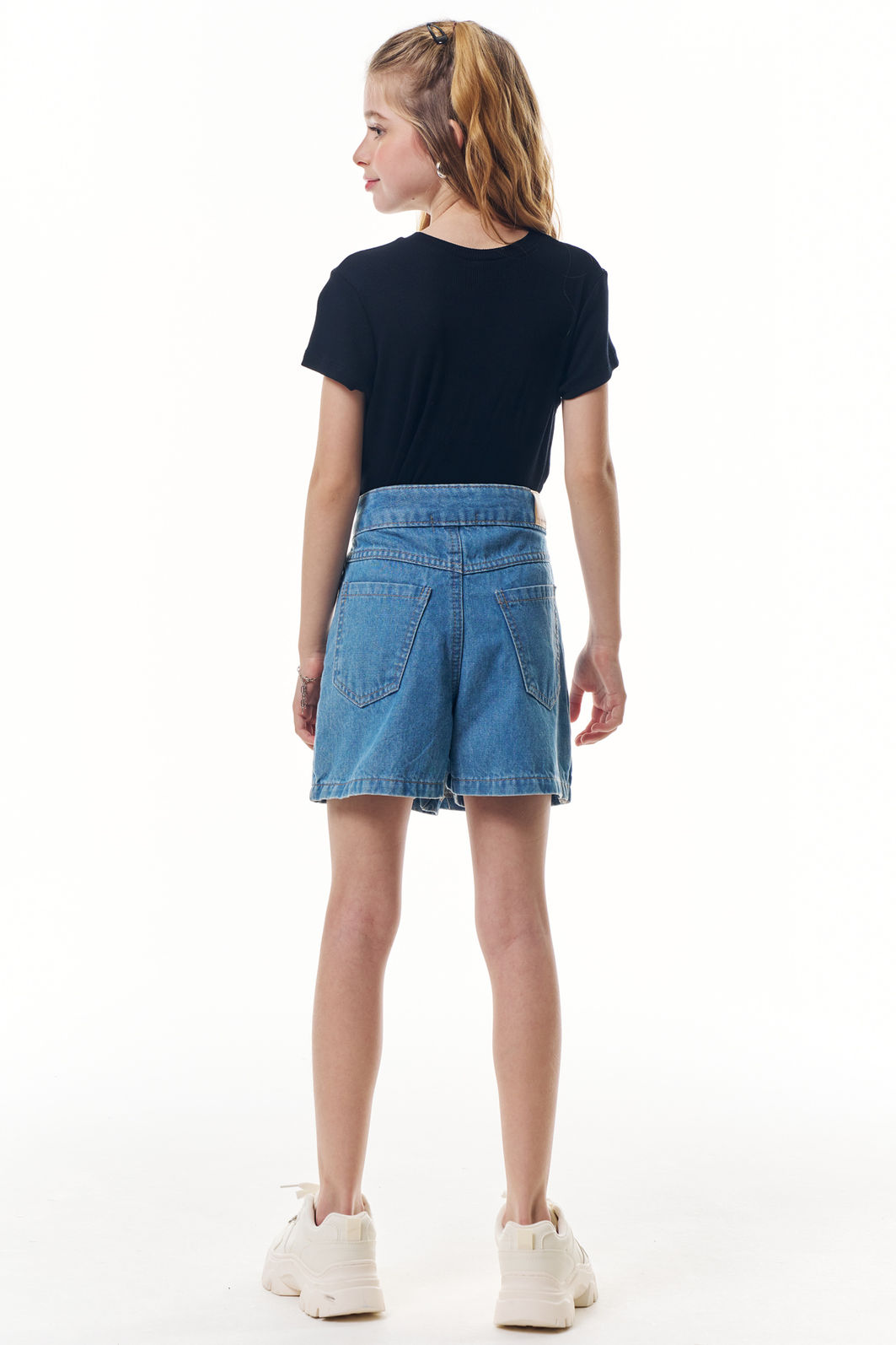 Short saia em jeans 92703 Vic Teen Menina