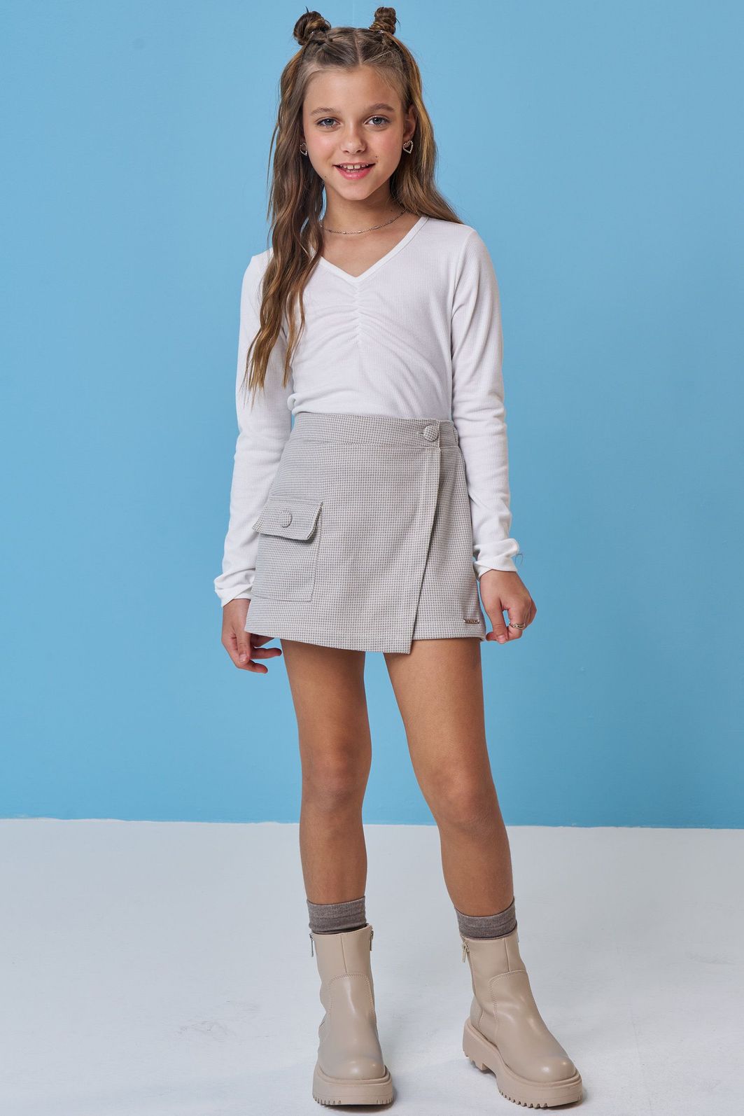 Blusa boxy em canelado liz 90159 Vic Teen Menina Blusa boxy em canelado liz 90159 Vic Teen Menina