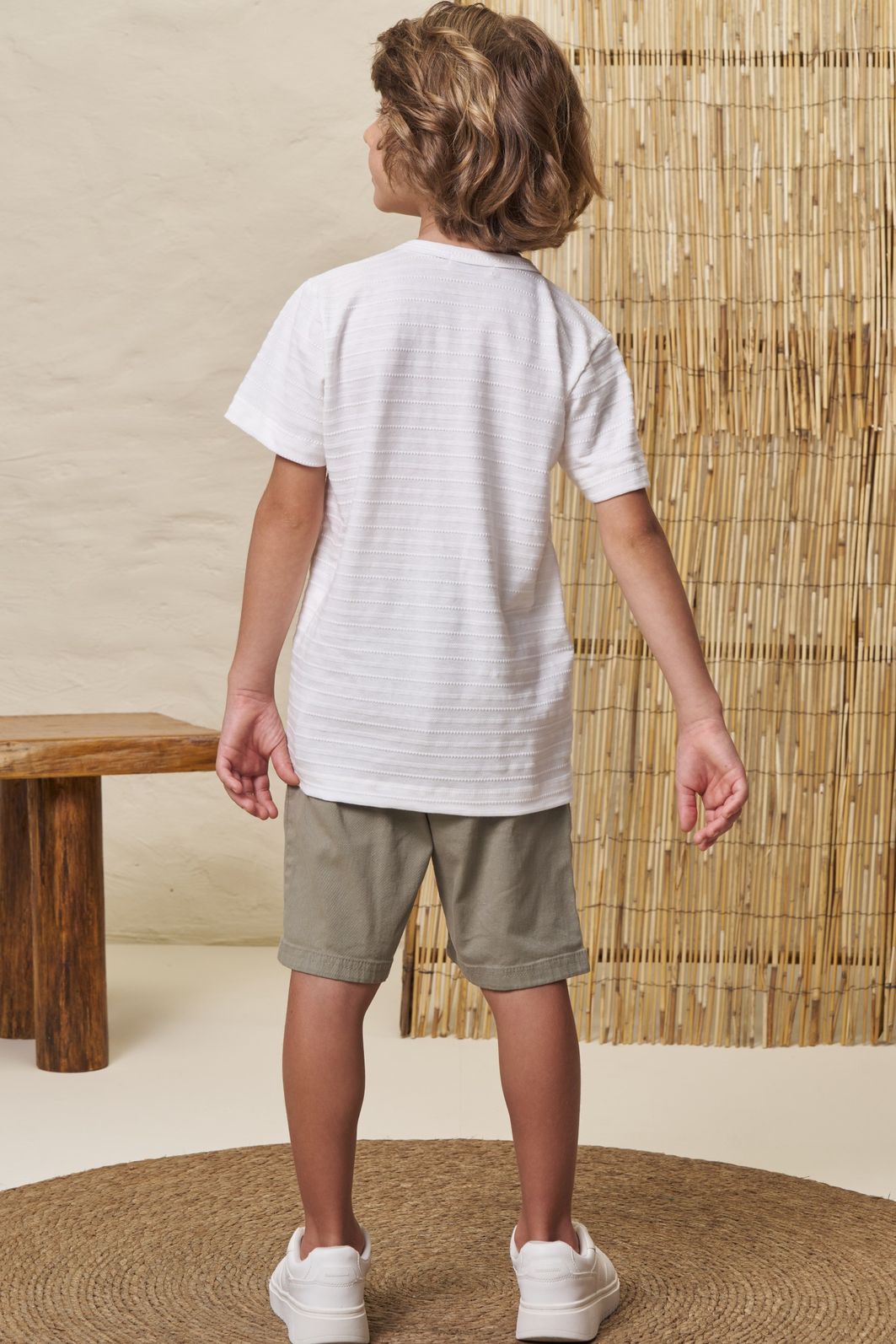Conjunto de camiseta em malha textura e sarja ônix com elastano 99607 LucBoo Infantil Menino Conjunto de camiseta em malha textura e sarja ônix com elastano 99607 LucBoo Infantil Menino