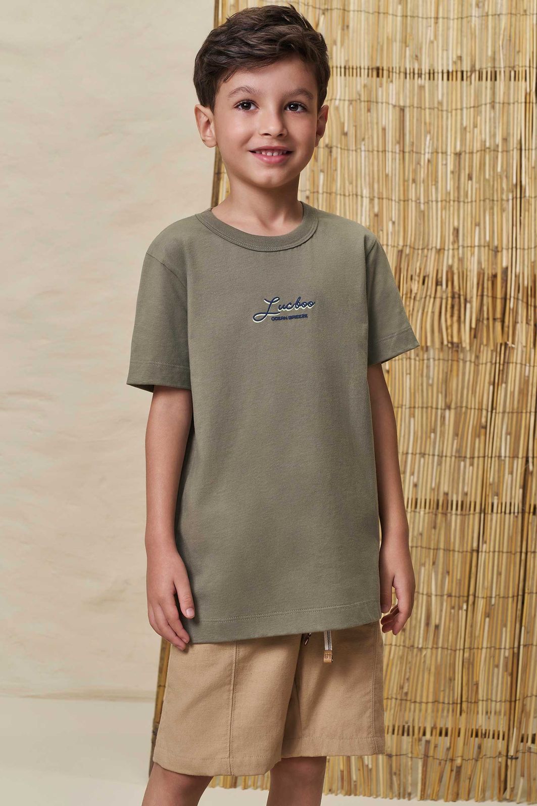 Camiseta em meia malha 98754 LucBoo Infantil Menino Camiseta em meia malha 98754 LucBoo Infantil Menino