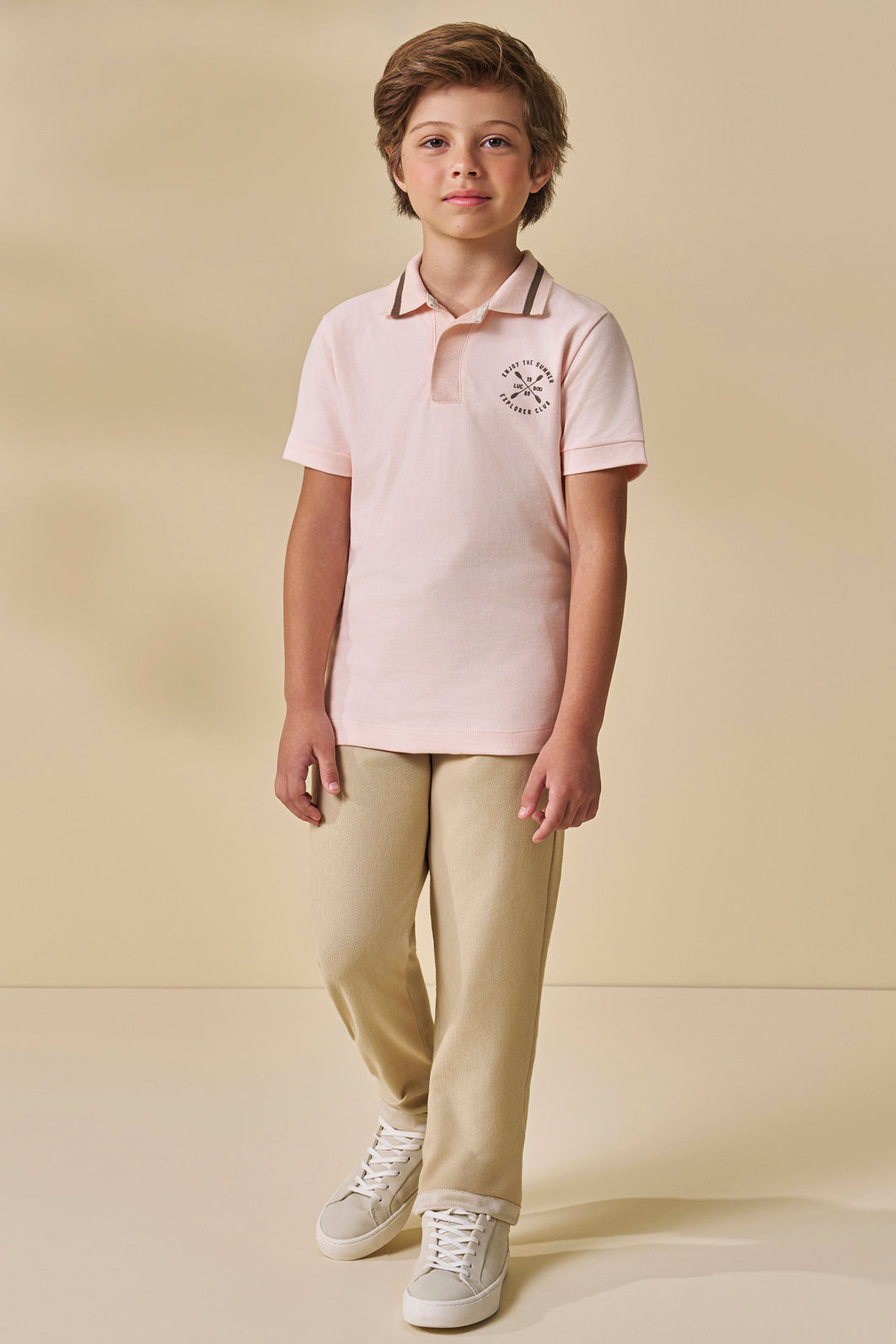 Camisa polo em piquet com elastano 95651 LucBoo Infantil Menino Camisa polo em piquet com elastano 95651 LucBoo Infantil Menino