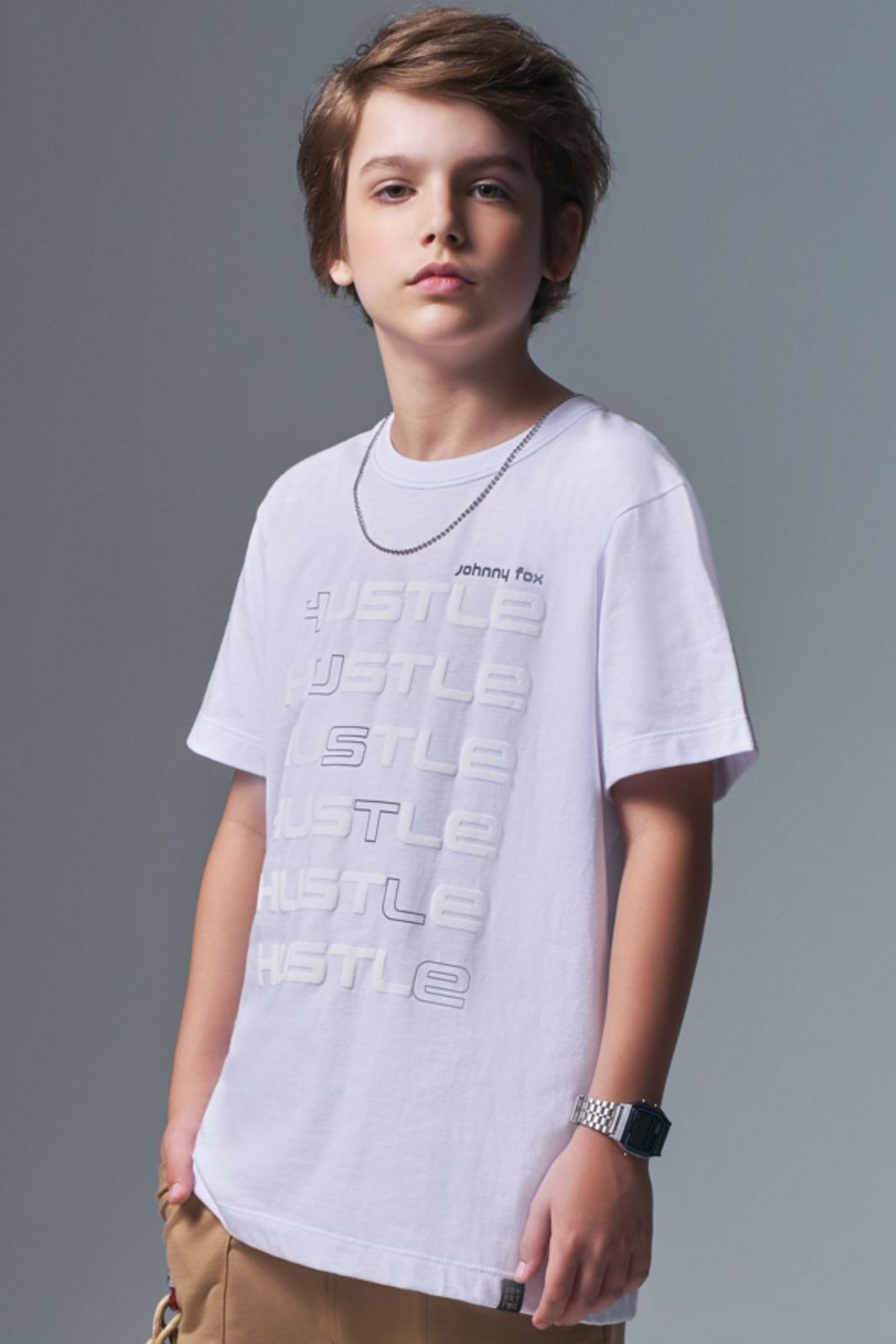 Camiseta em meia malha 96637 Johnny Fox Teen Menino Camiseta em meia malha 96637 Johnny Fox Teen Menino