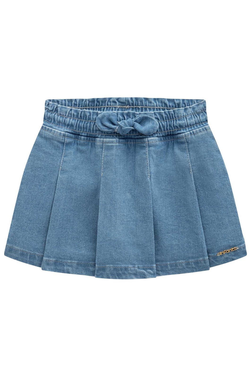 Short saia em jeans com elastano 94940 Infanti Infantil Menina