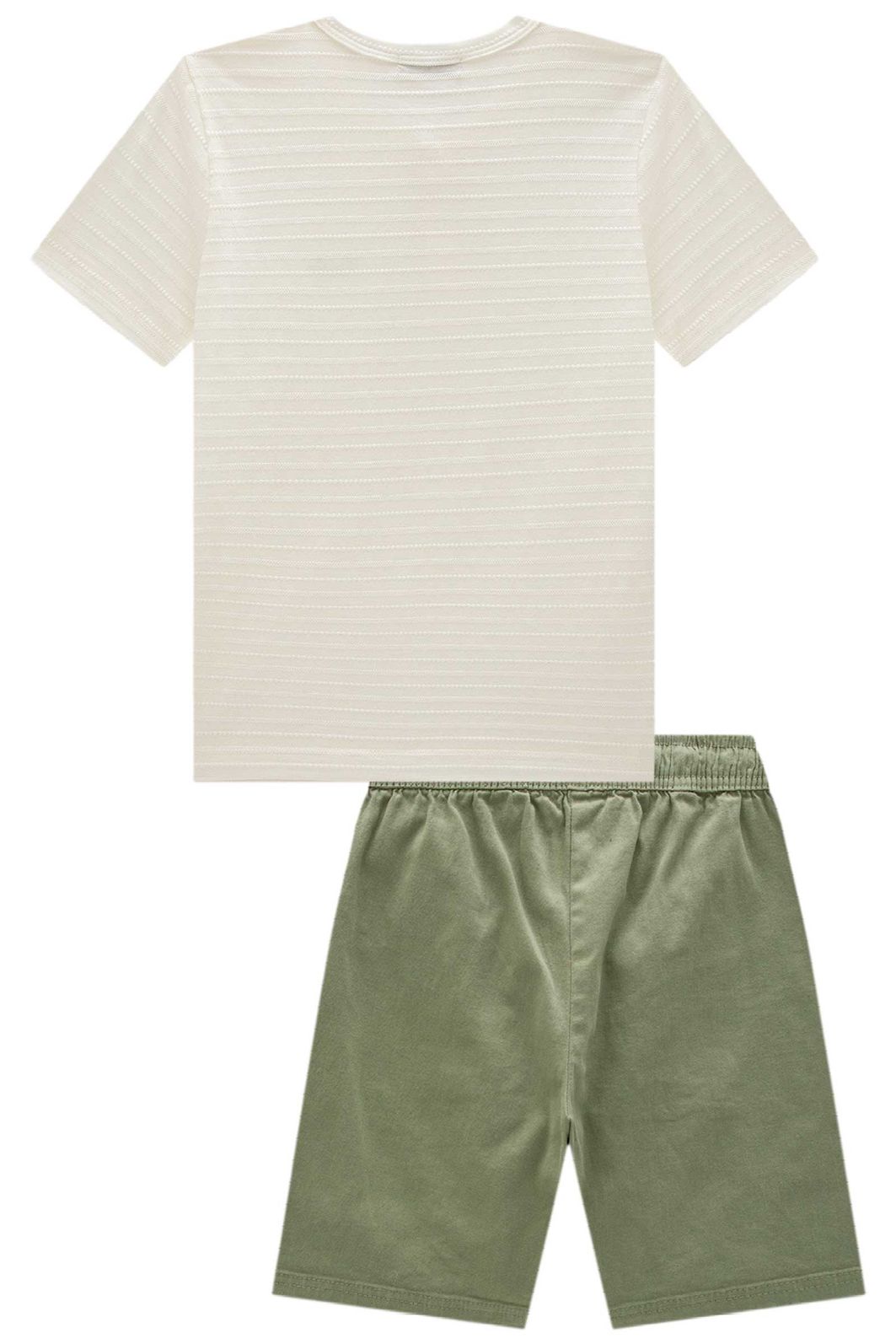 Conjunto de camiseta em malha textura e sarja ônix com elastano 99607 LucBoo Infantil Menino Conjunto de camiseta em malha textura e sarja ônix com elastano 99607 LucBoo Infantil Menino