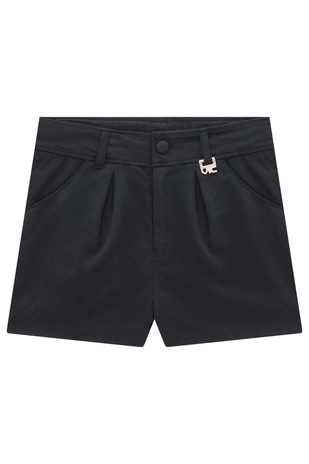 Shorts em linho com elastano 98197 Vic Teen Menina Shorts em linho com elastano 98197 Vic Teen Menina