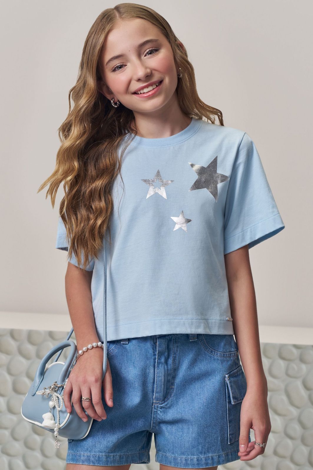Blusa em meia malha 98025 Lilimoon Teen Menina Blusa em meia malha 98025 Lilimoon Teen Menina