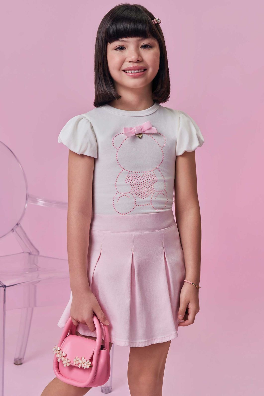 Blusa em cotton 98420 Kukiê Infantil Menina Blusa em cotton 98420 Kukiê Infantil Menina