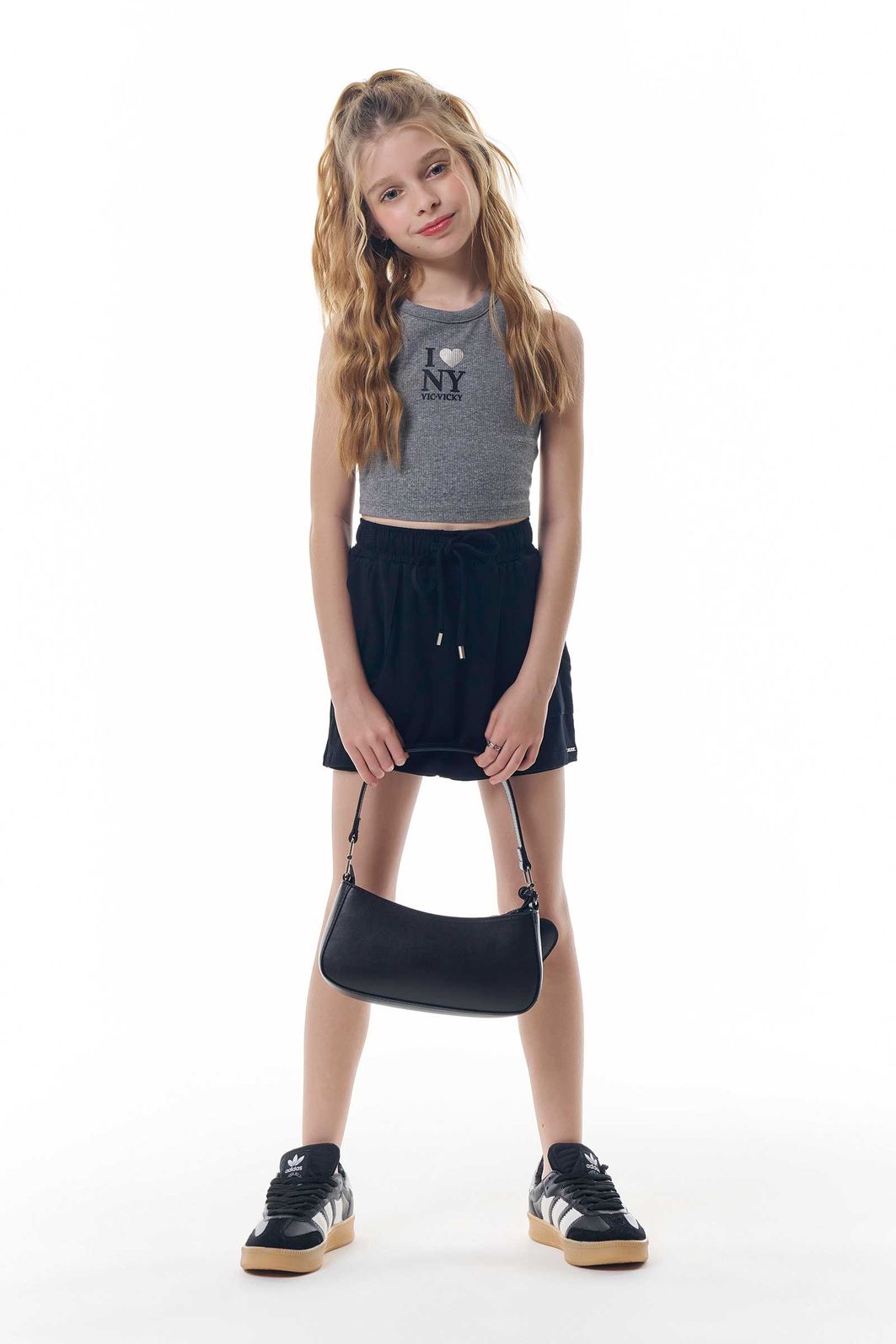 Conjunto de regata em canelado liz e short saia em molevisco 95961 Vic Teen Menina Conjunto de regata em canelado liz e short saia em molevisco 95961 Vic Teen Menina