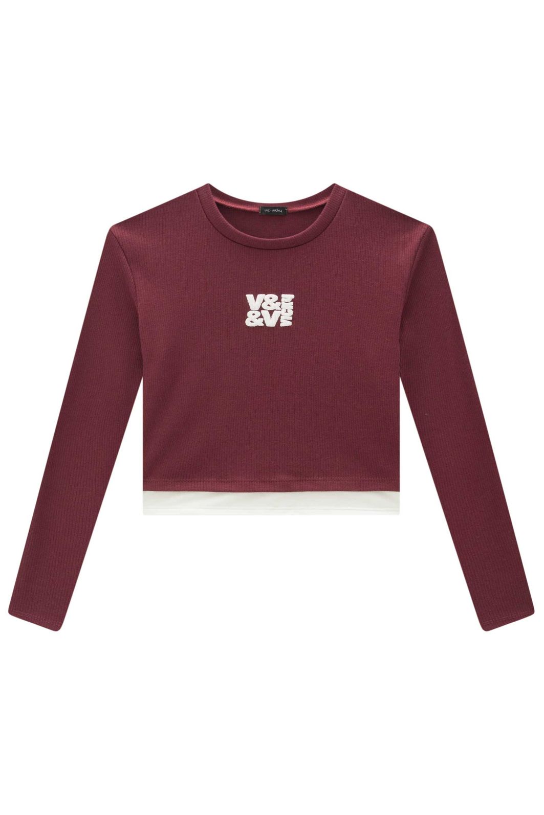 Blusa boxy em canelado liz 89182 Vic Teen Menina Blusa boxy em canelado liz 89182 Vic Teen Menina