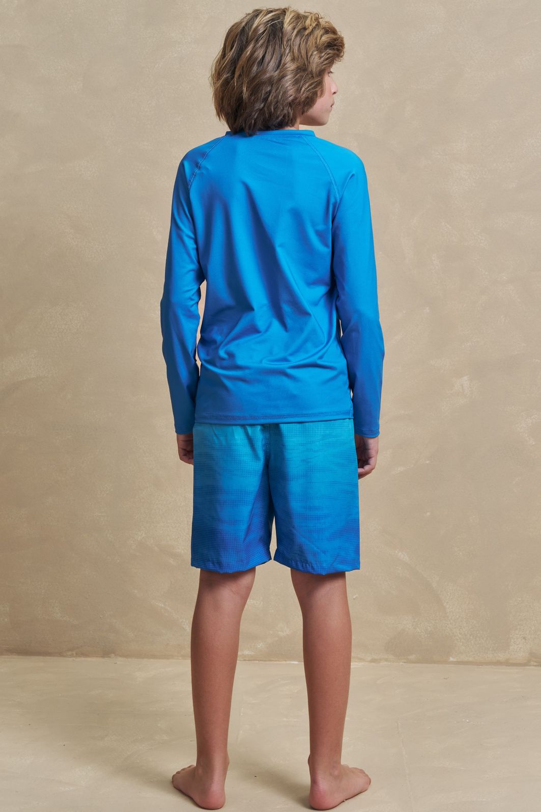Bermuda boxer em nylon ergonomic com elastano (estampa aqua) 96693 Johnny Fox Teen Menino Bermuda boxer em nylon ergonomic com elastano (estampa aqua) 96693 Johnny Fox Teen Menino