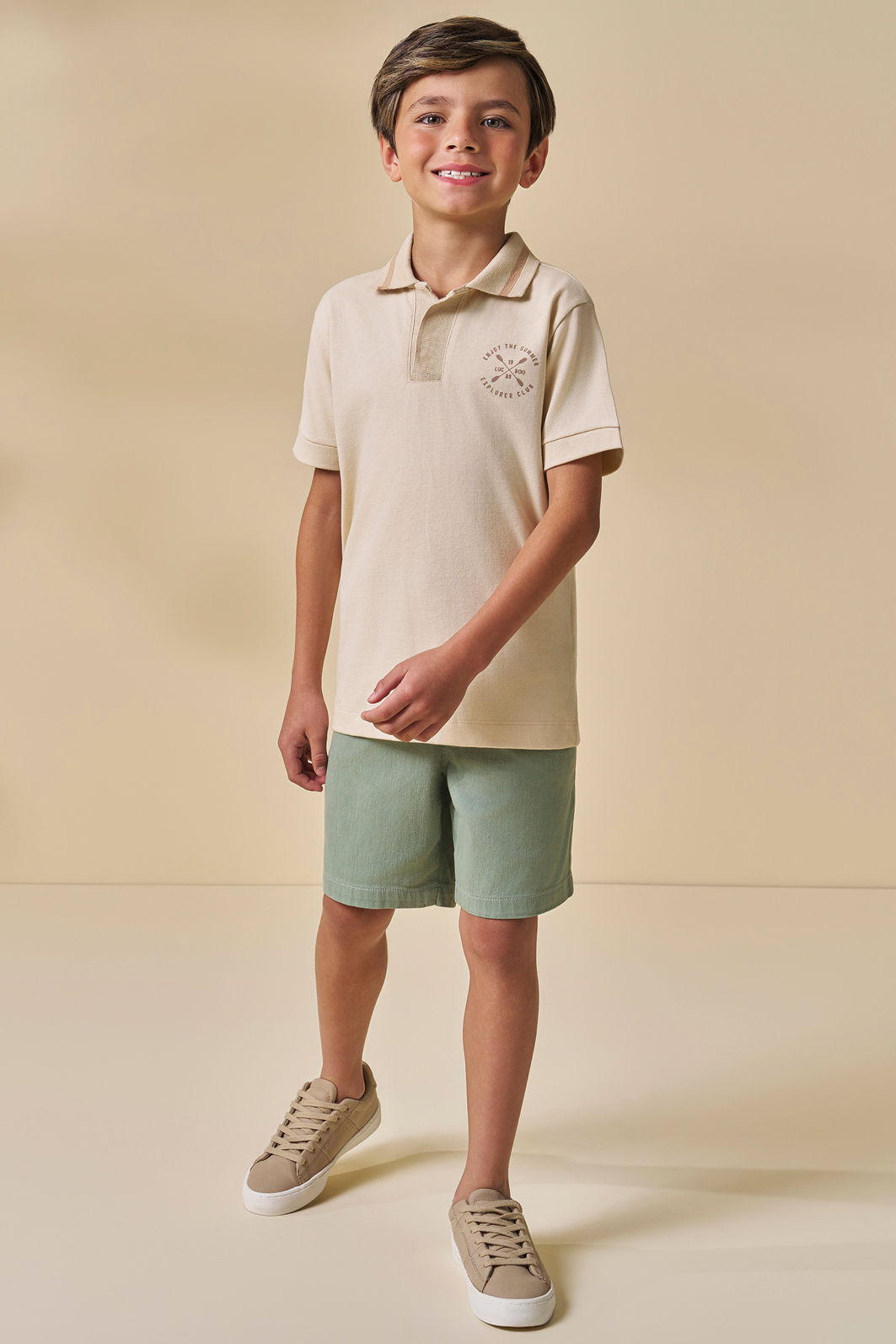 Camisa polo em piquet com elastano 95651 LucBoo Infantil Menino Camisa polo em piquet com elastano 95651 LucBoo Infantil Menino